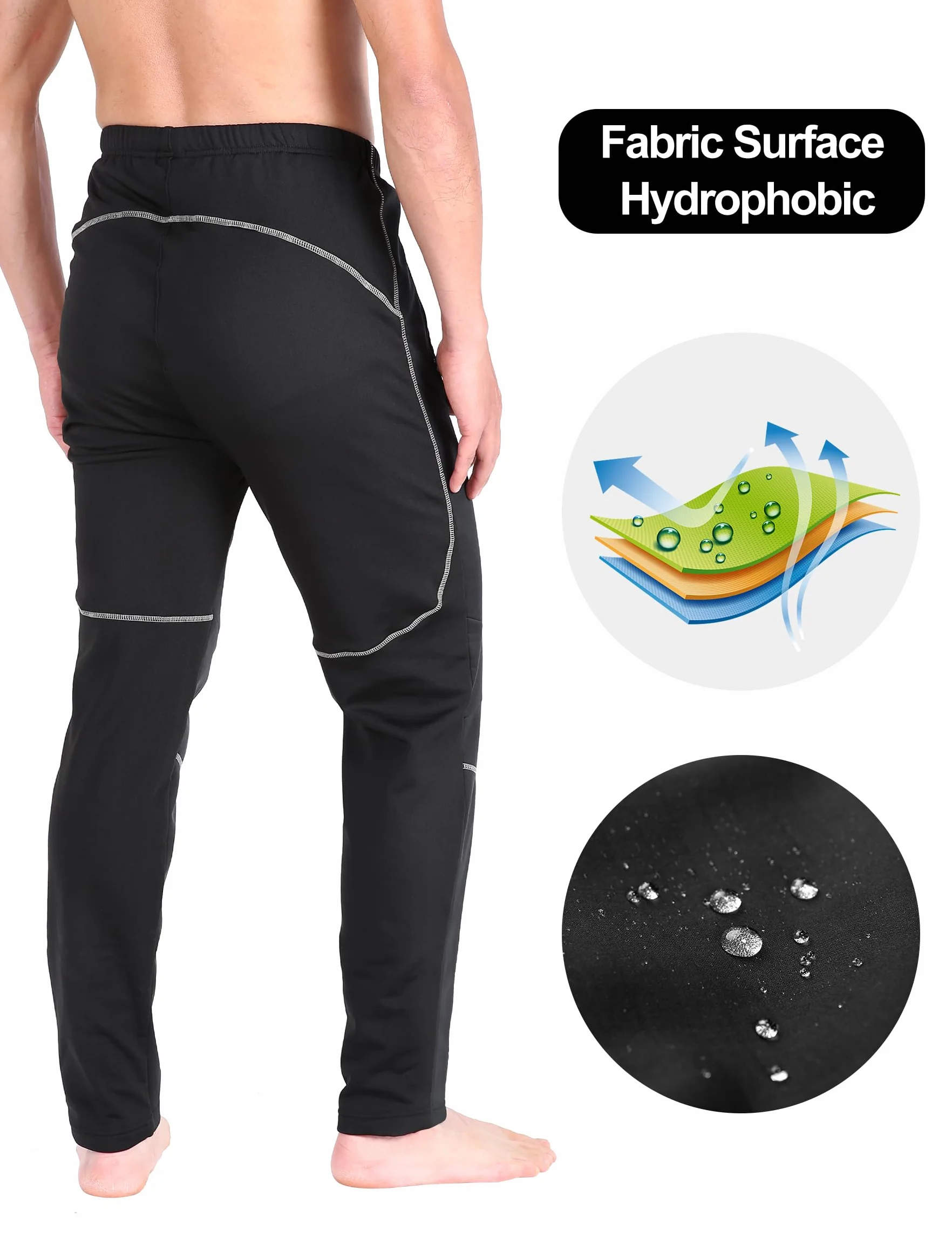 INBIKE Pantalon Largo Ciclismo Invierno Hombre Impermeable Montaña Senderismo Trekking