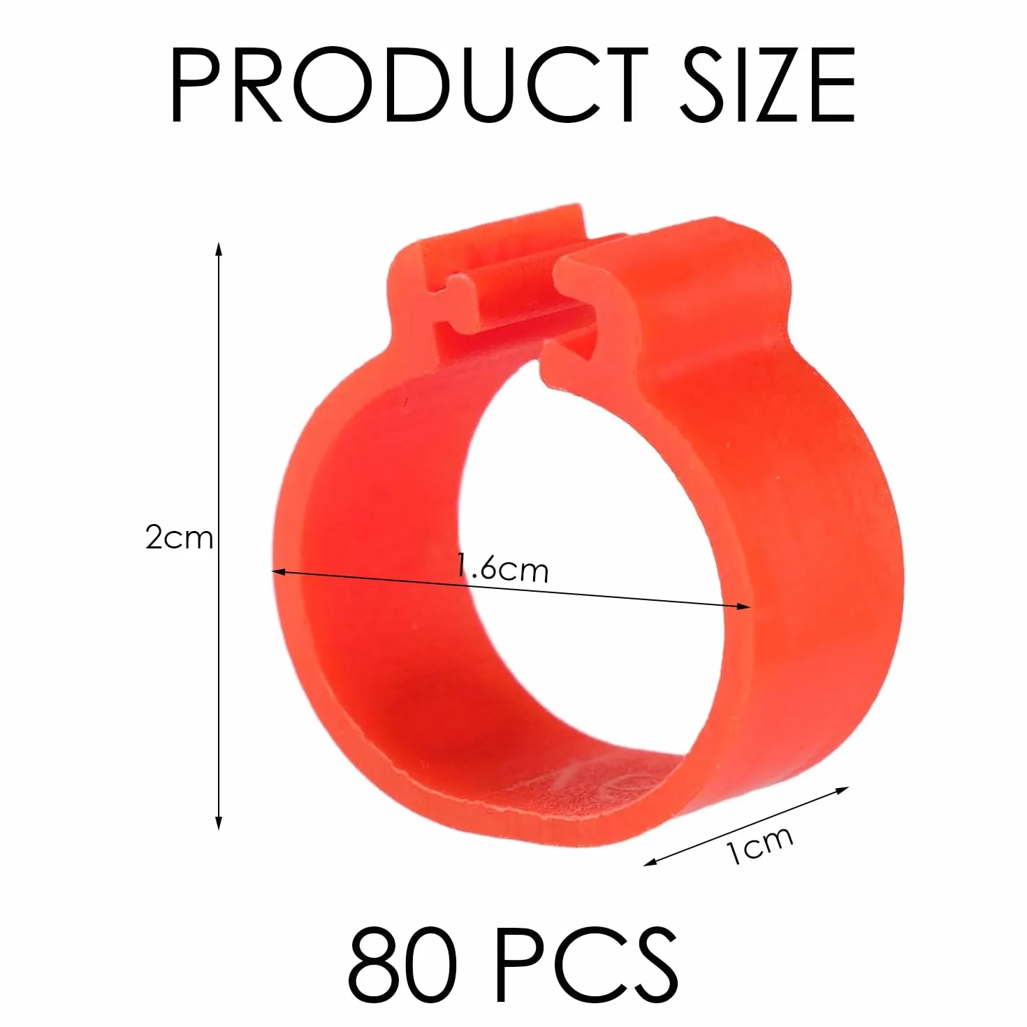 80 Piezas Hebilla de Marcado Digital para Patas de Pollo, Anillo de Plástico para Aves de Corral