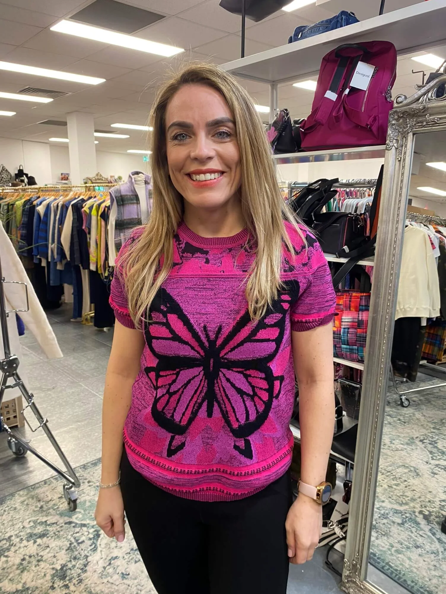 Desigual Camiseta de Manga Corta de Punto para Mujer Camiseta Mujer