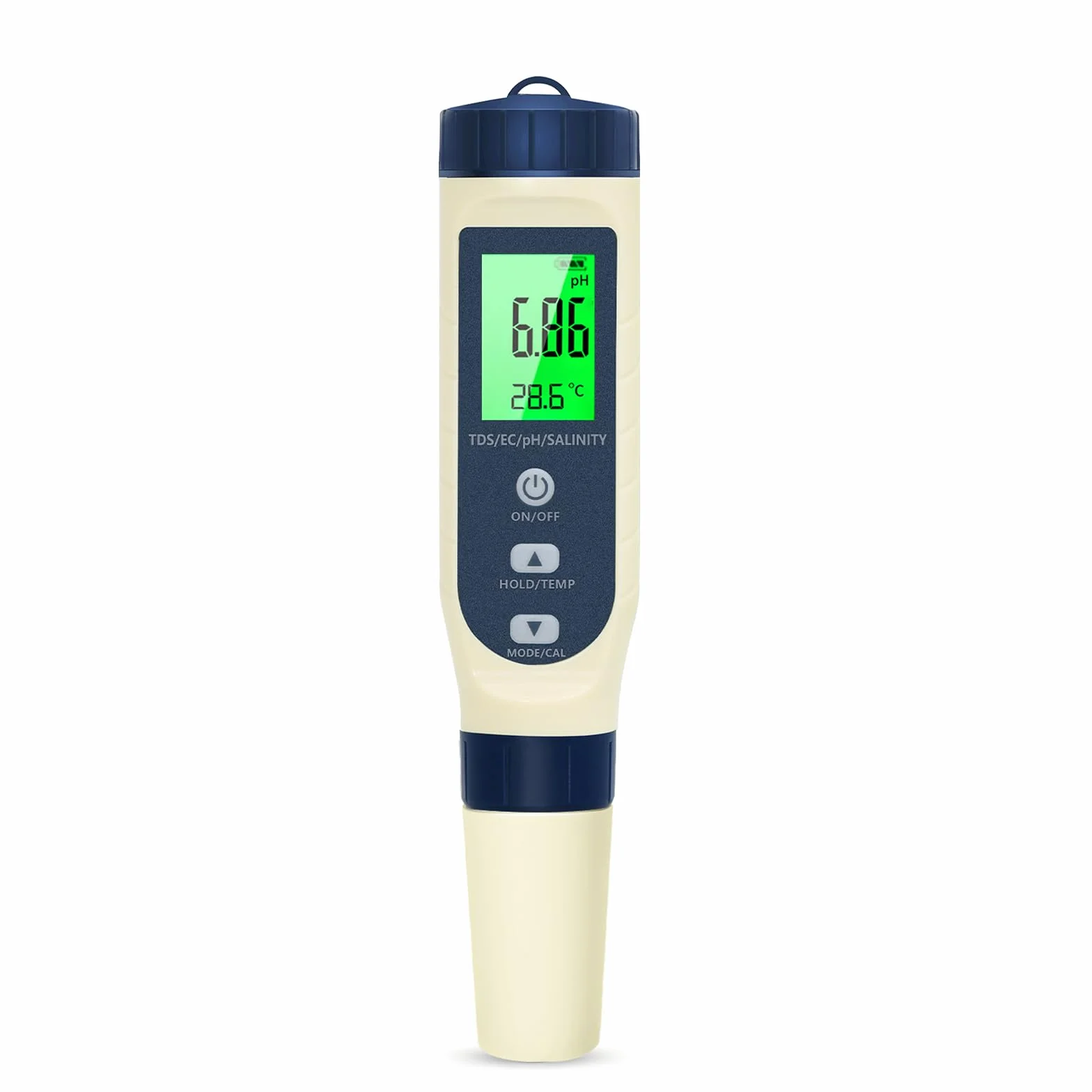 Pious Medidor PH 5 en 1 PH/TDS/CE/Salinidad/Termómetro con Pantalla LCD Alta Precisión para Hidropónica Piscinas