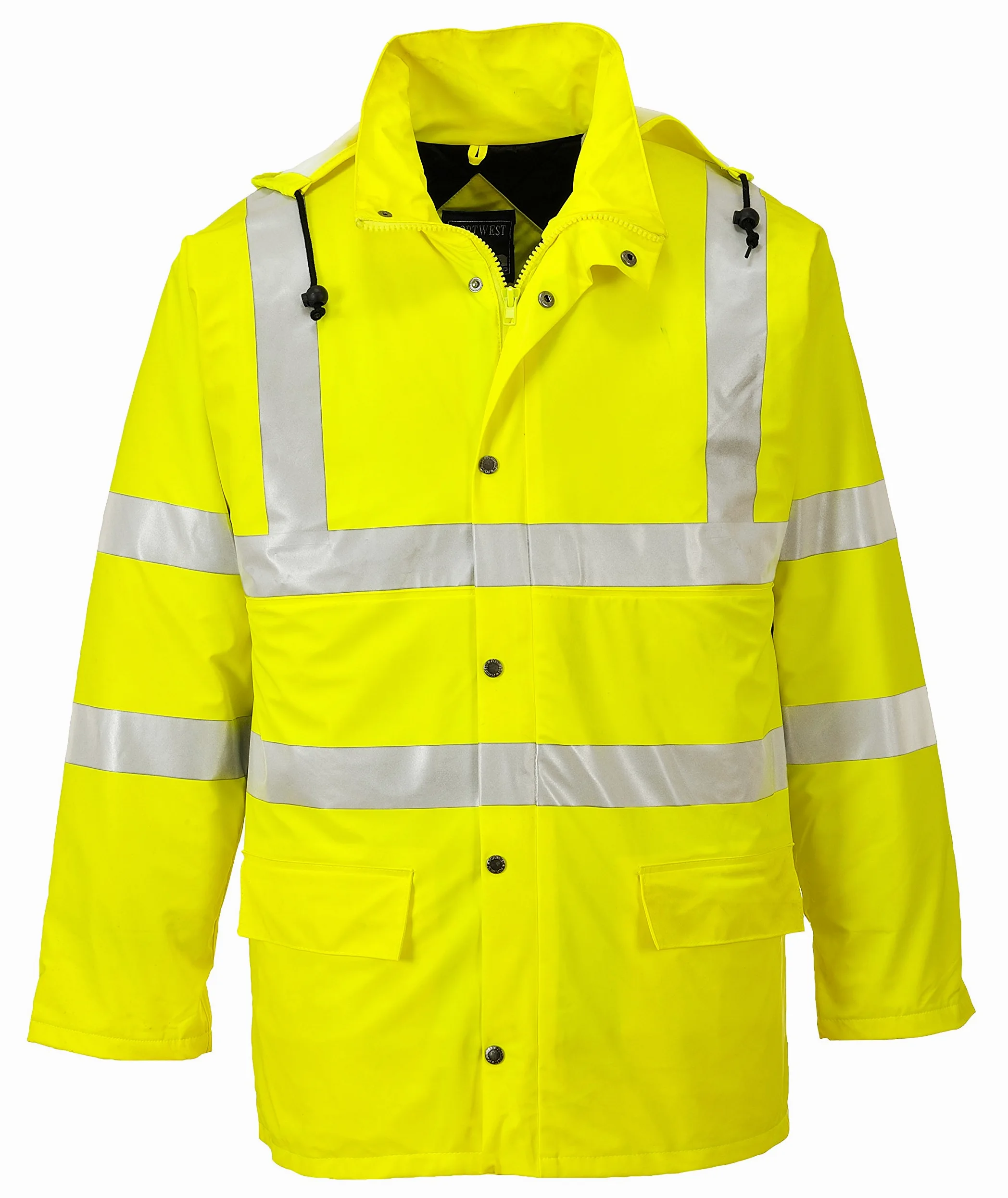 Portwest S490 Parka Sealtex Ultra Forrada Impermeable con Costuras Soldadas | Amarillo, S, EN ISO 20471 Clase 3, Manga Larga, Unisex, Cremallera de Doble Carro, Duradero, Capucha Desmontable, Mecánica