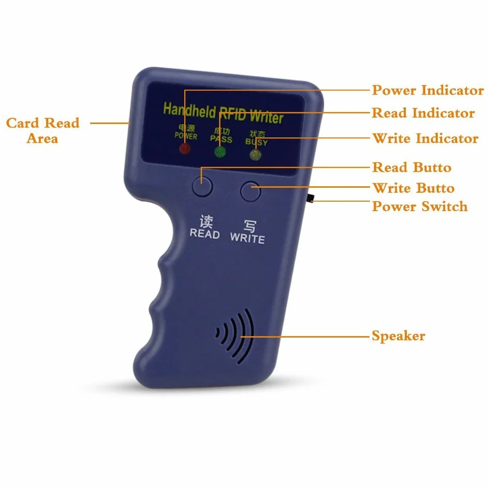 Copiadora duplicadora RFID 125 kHz programador clonador tarjeta identificación 10 tarjetas regrabables