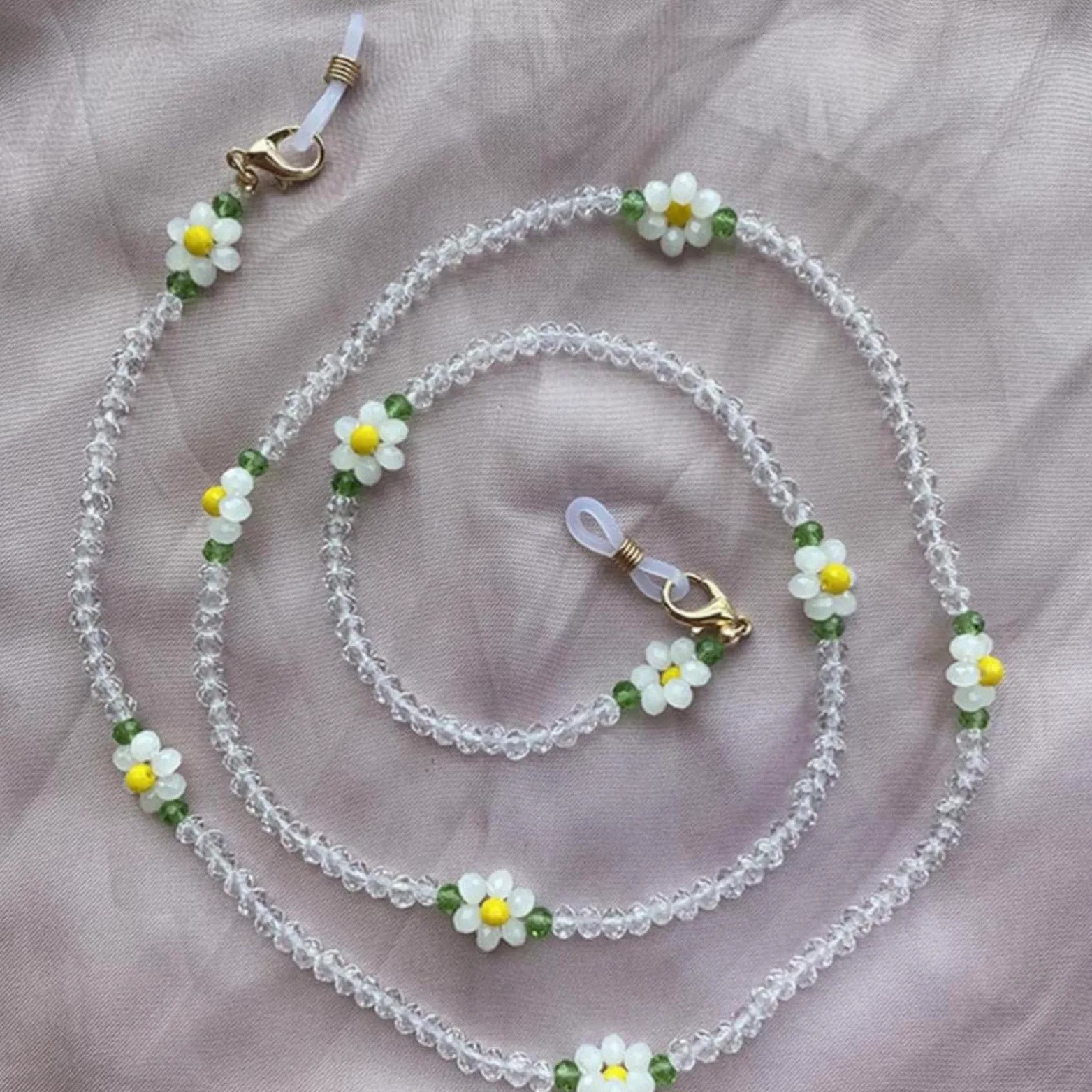 2/3 Piezas de Cadenas para Gafas, cordón para Gafas, Soporte para Gafas con Forma de Flor, Correa para Mujer