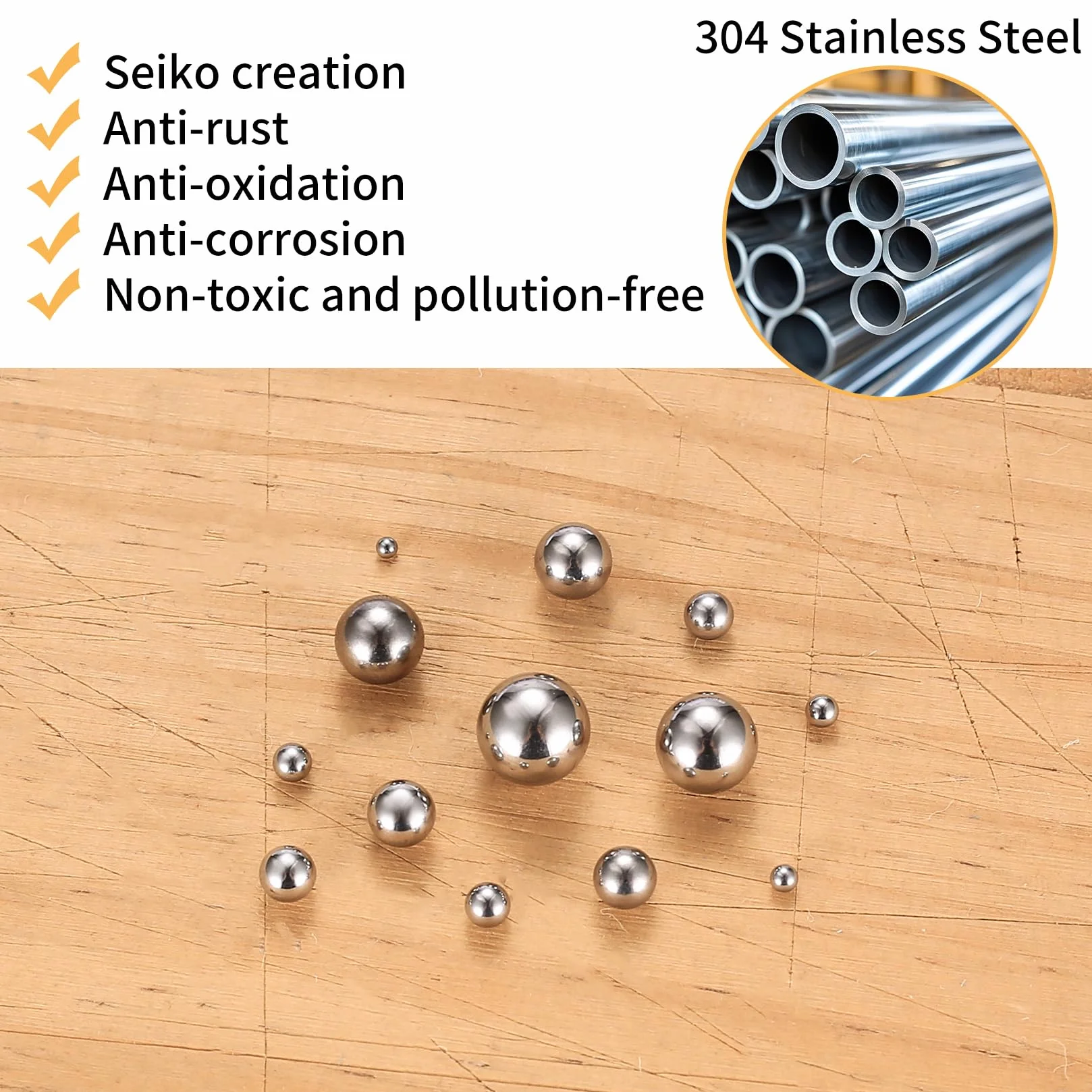 Bolas de Rodamiento de Acero Inoxidable 700 Piezas 2-10 mm para Bicicletas Monopatín
