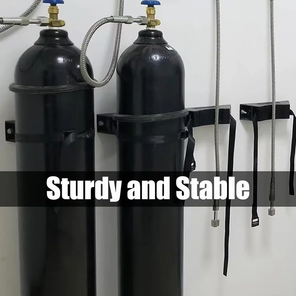 Soporte para Tanque Propano, Montaje en Pared Cilindro Gas para Vehículos Recreativos