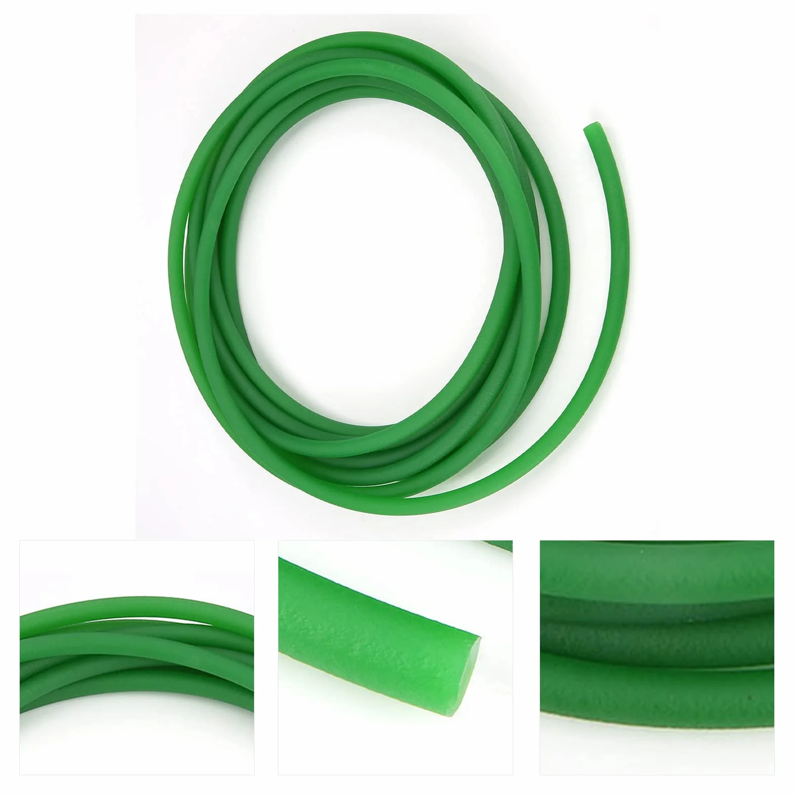 Ejoyous Correa Redonda de Poliuretano PU Verde 8mm x 5m para Transmisión