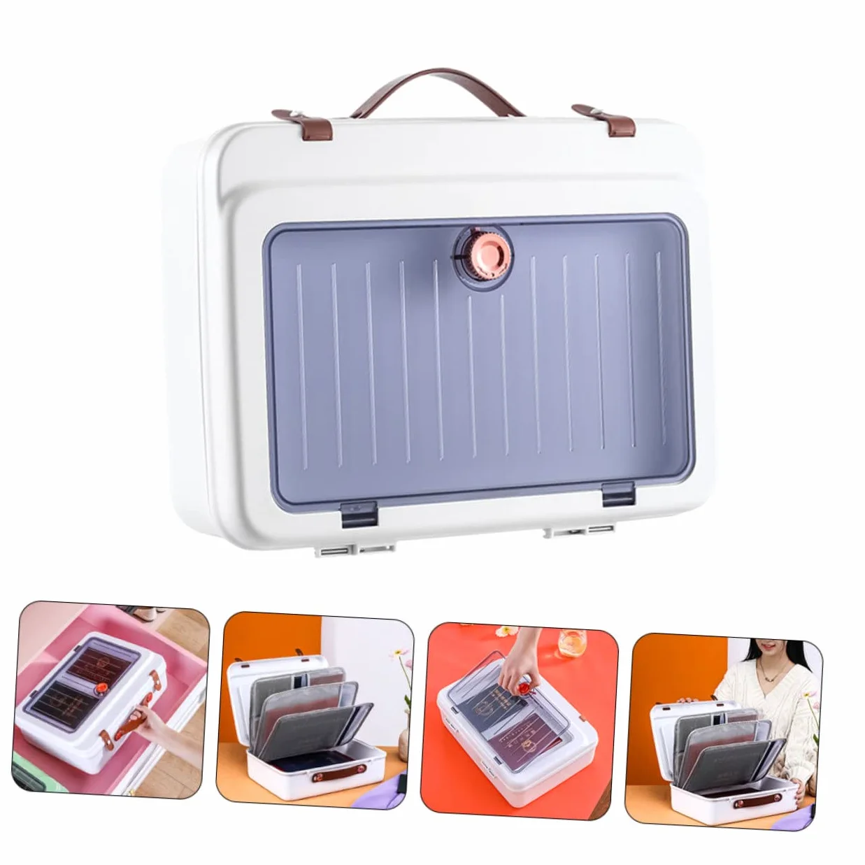 Healvian Bolsa de Almacenamiento de Identificación para Certificados Organizador de Archivos para Hogar Portapasaportes de Viaje Multicapa Estuche para Guardar Documentos Bolsa