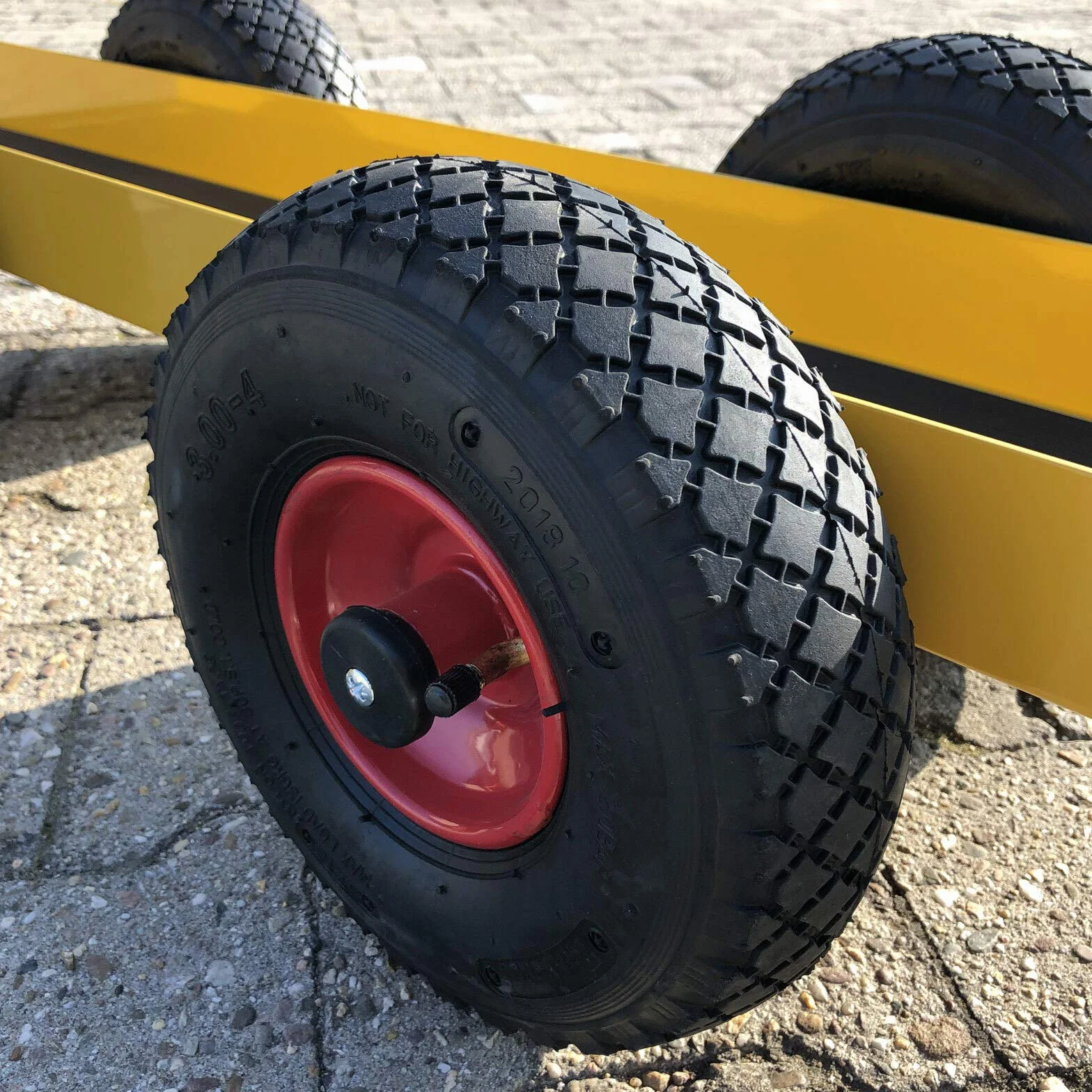 Ravendo Carro de placas 300 kg 98,5 cm 4 ruedas neumáticos de aire fabricado en Europa
