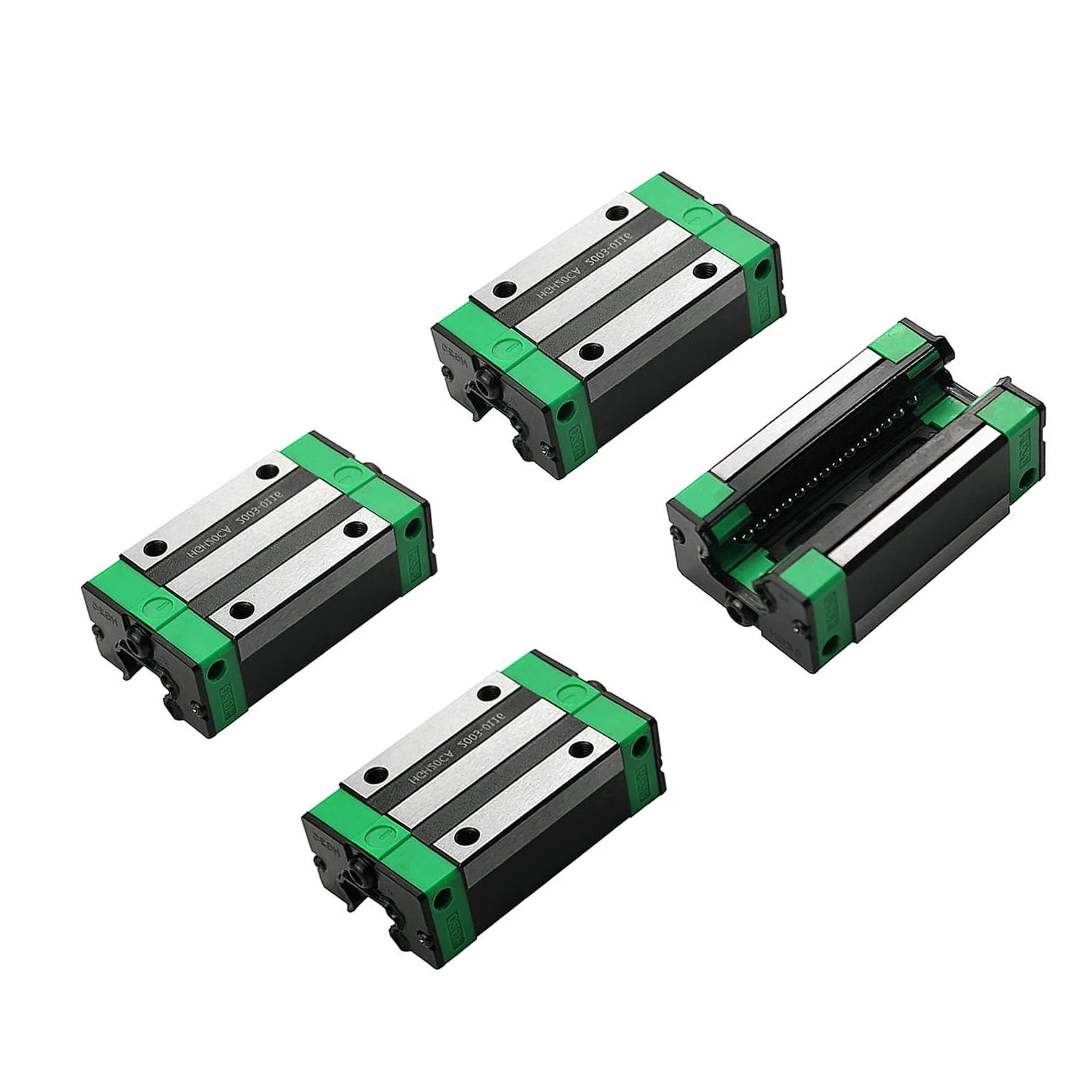 Guía lineal HGR20 2 piezas 400mm con 4 bloques deslizantes HGH20CA + tornillo M5 x 16 + protección C5 para CNC