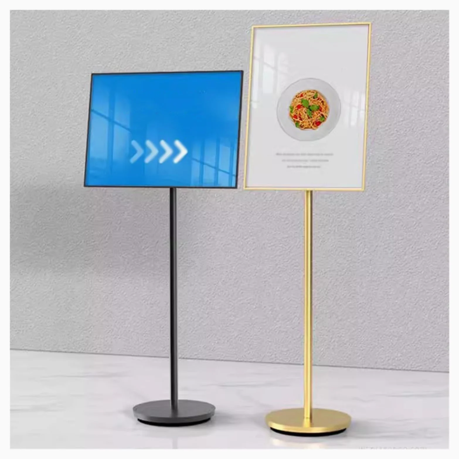 Soporte de Letrero Ajustable, Soporte de menú con Pedestal para póster, Soporte de exhibición de Letrero de Piso Resistente para Vista Vertical y Horizontal(Nerón)