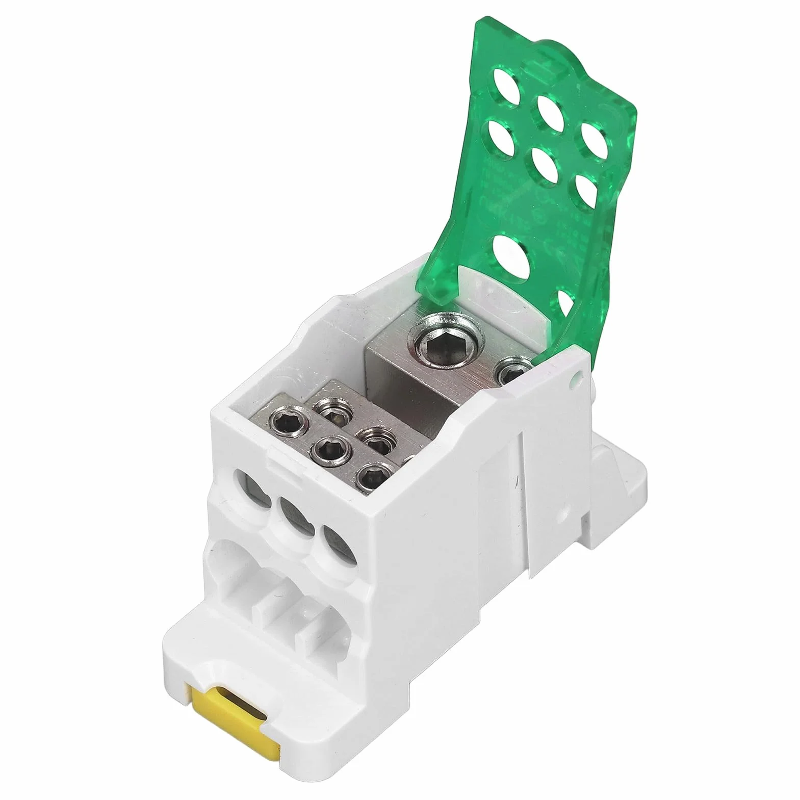 Tyenaza Caja de Distribución de Terminales UKK-125A, C45 Unipolar, para Gabinetes de Energía (Verde)