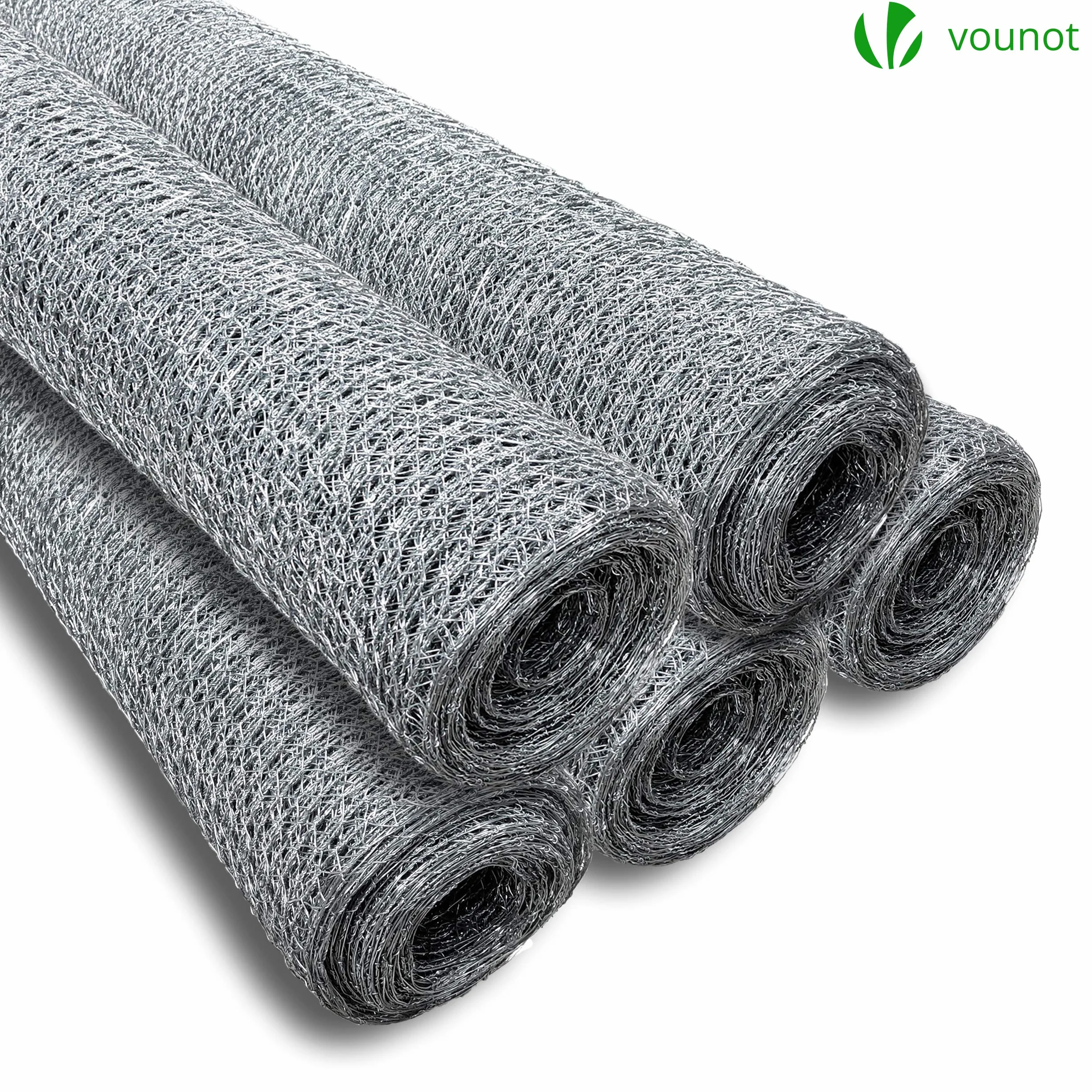 VOUNOT® Malla Metalica Hexagonal Galvanizado 25mm 100cm x 25m