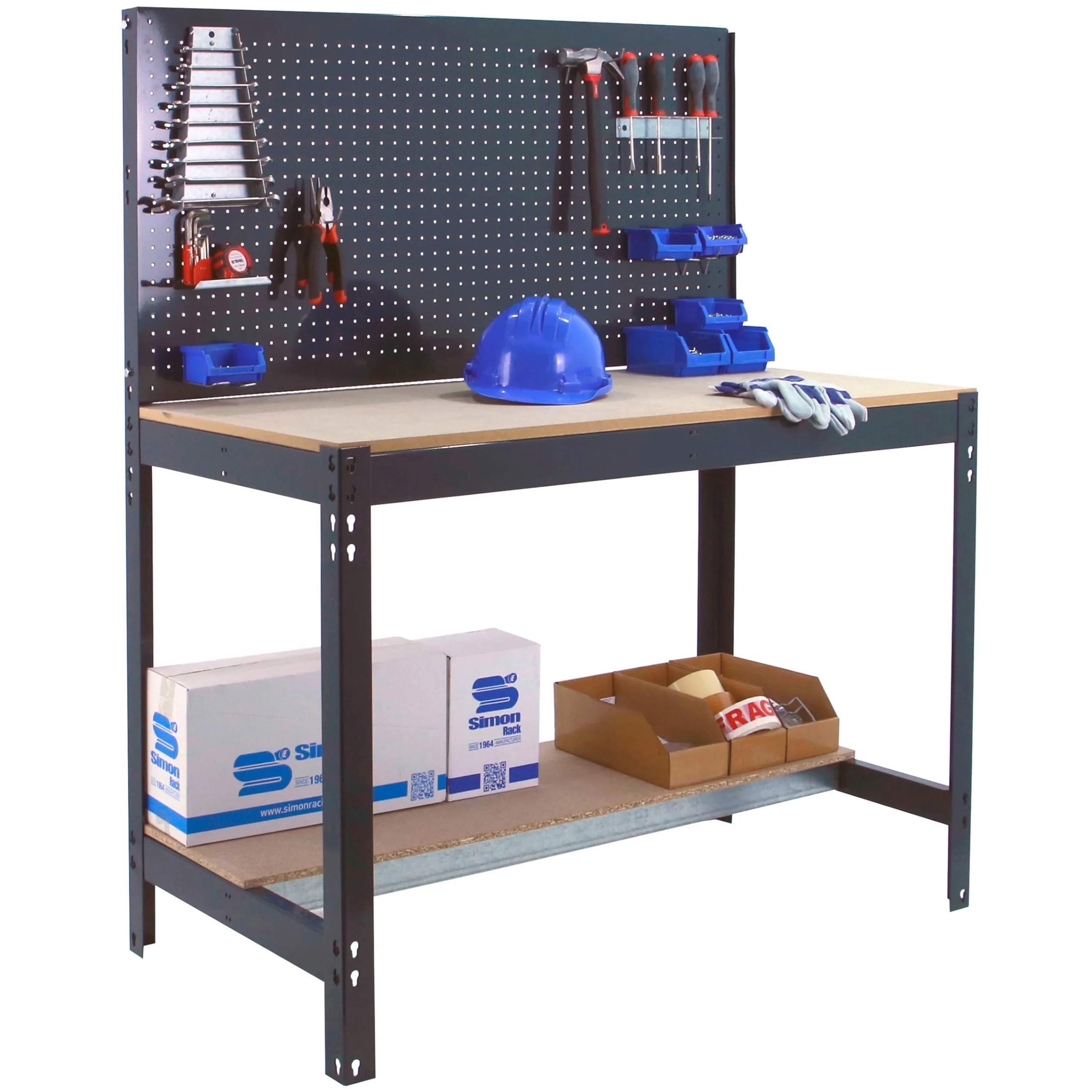 Simon Rack BT2 Banco de Trabajo 600 kg 1445x1210x610 mm Antracita/Madera