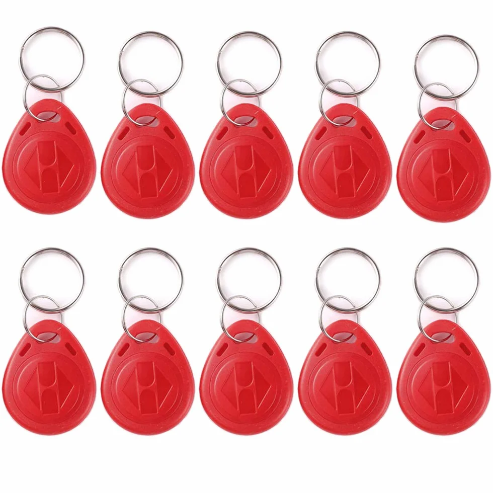 LUCINE 100pcs RFID Keyfobs 125KHz TK4100/EM4100 Tarjeta de identificación de proximidad para control de acceso