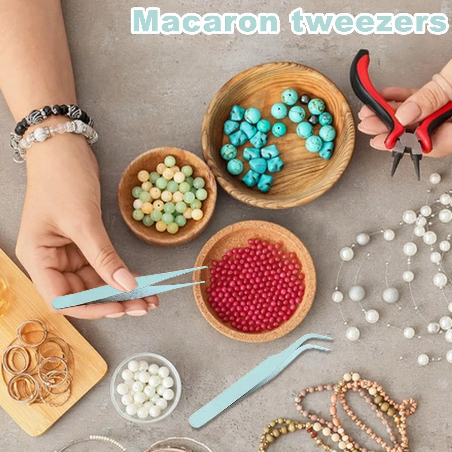 Pinzas de codo para pegatinas de acero inoxidable para scrapbooking