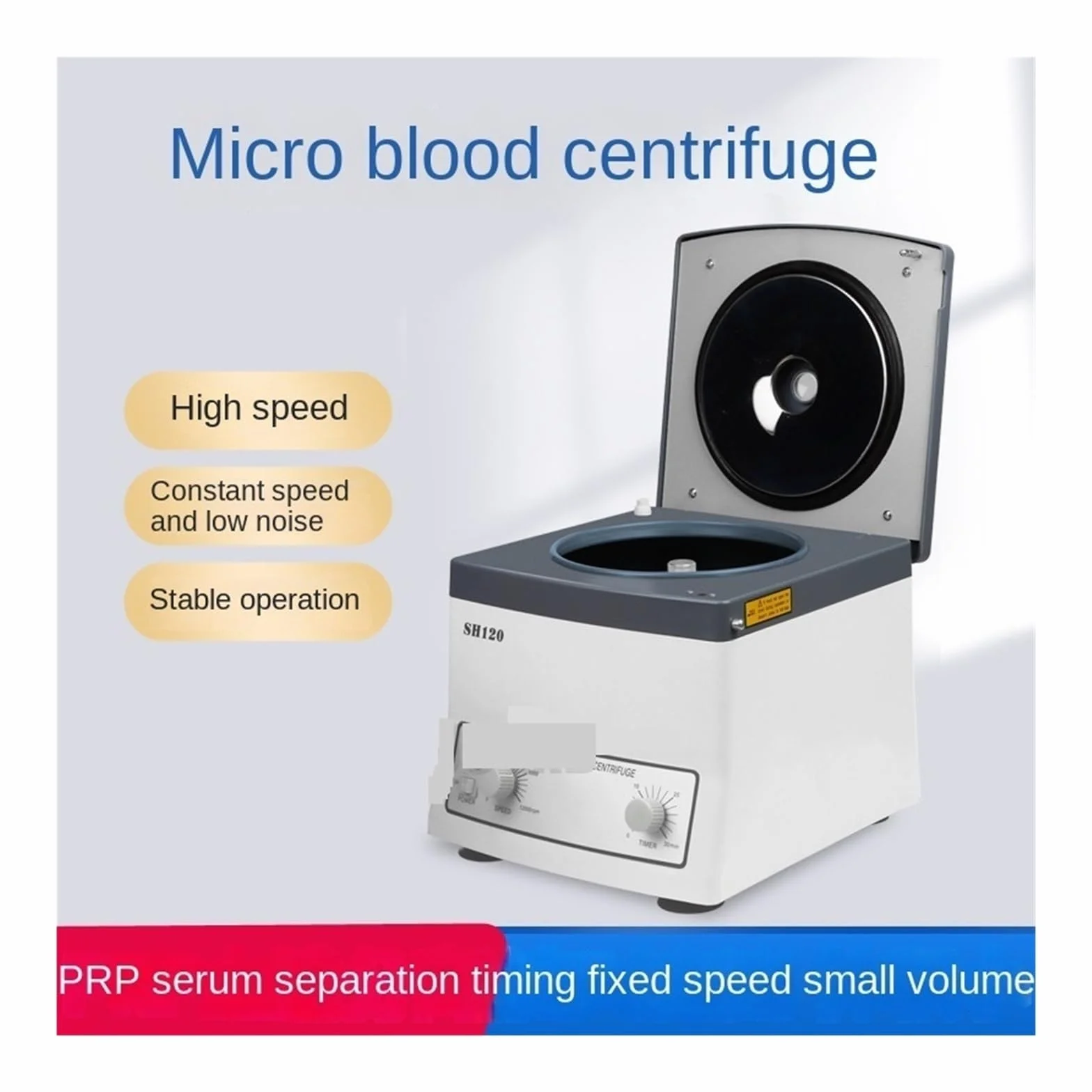 Centrífuga capilar hematocrito sobremesa SH120 15300 x g 24 tubos Laboratorio Escolar