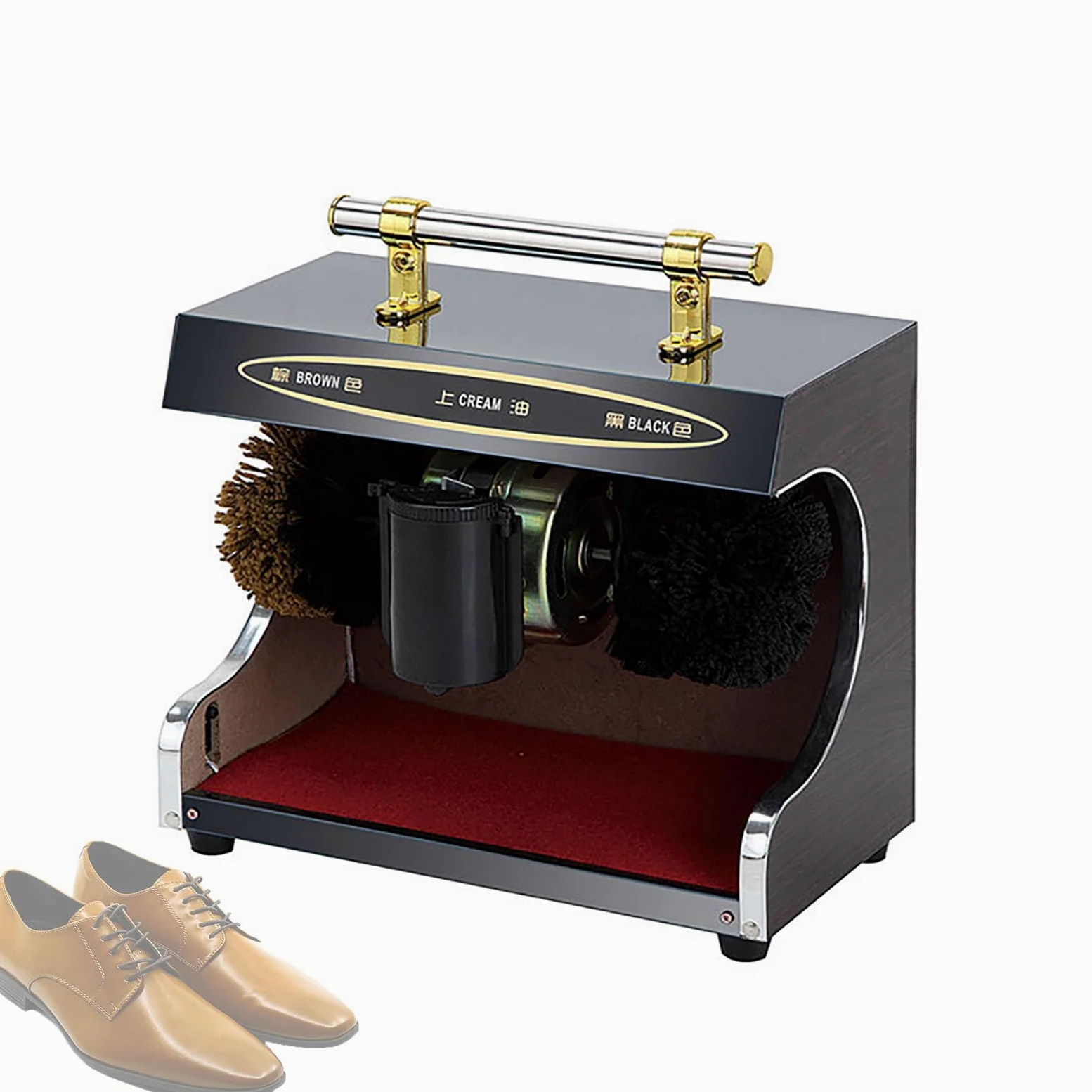 Limpiador eléctrico automático de zapatos, pulidor de suela de doble cepillo para el hogar, hotel, oficina, máquina eficiente para el cuidado del suelo para todo tipo de zapatos
