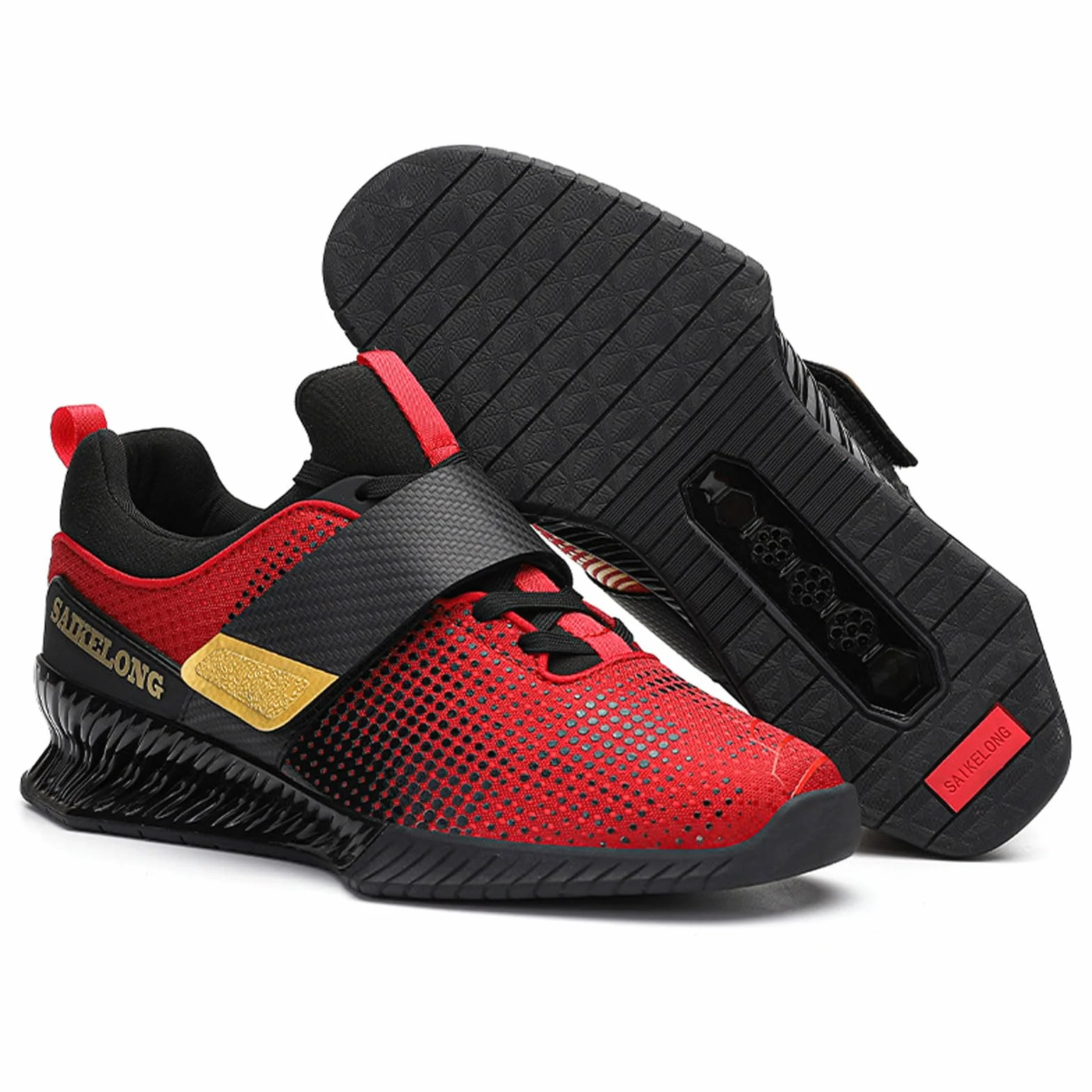 Zapatillas de Powerlifting para Entrenamientos Pesados,Zapatillas para Sentadillas para Hombre,Zapatillas de Halterofilia para Levantamiento de Potencia Culturismo,Trainer,Zapatos de Fitness,39-46 EU