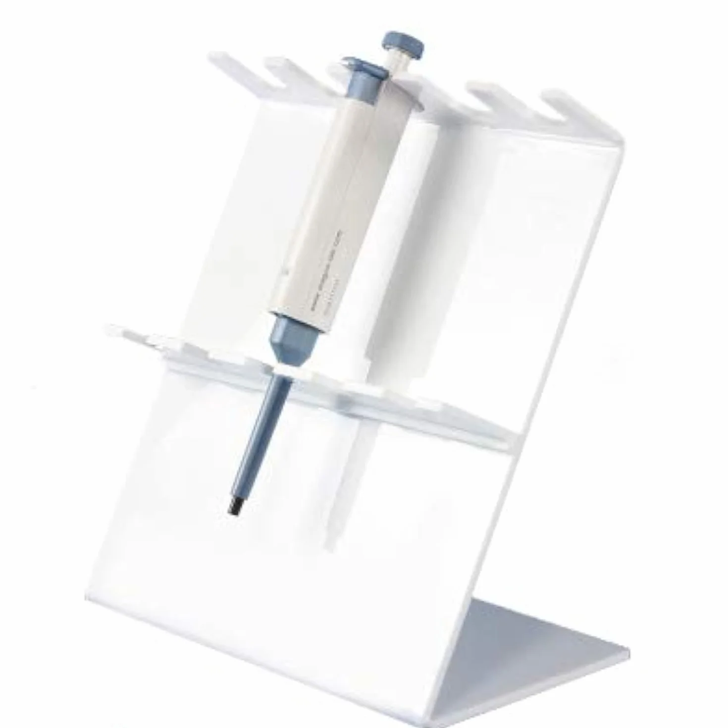 MUHWA Soporte para Pipetas de Laboratorio, 5 Plazas, Acrílico Blanco