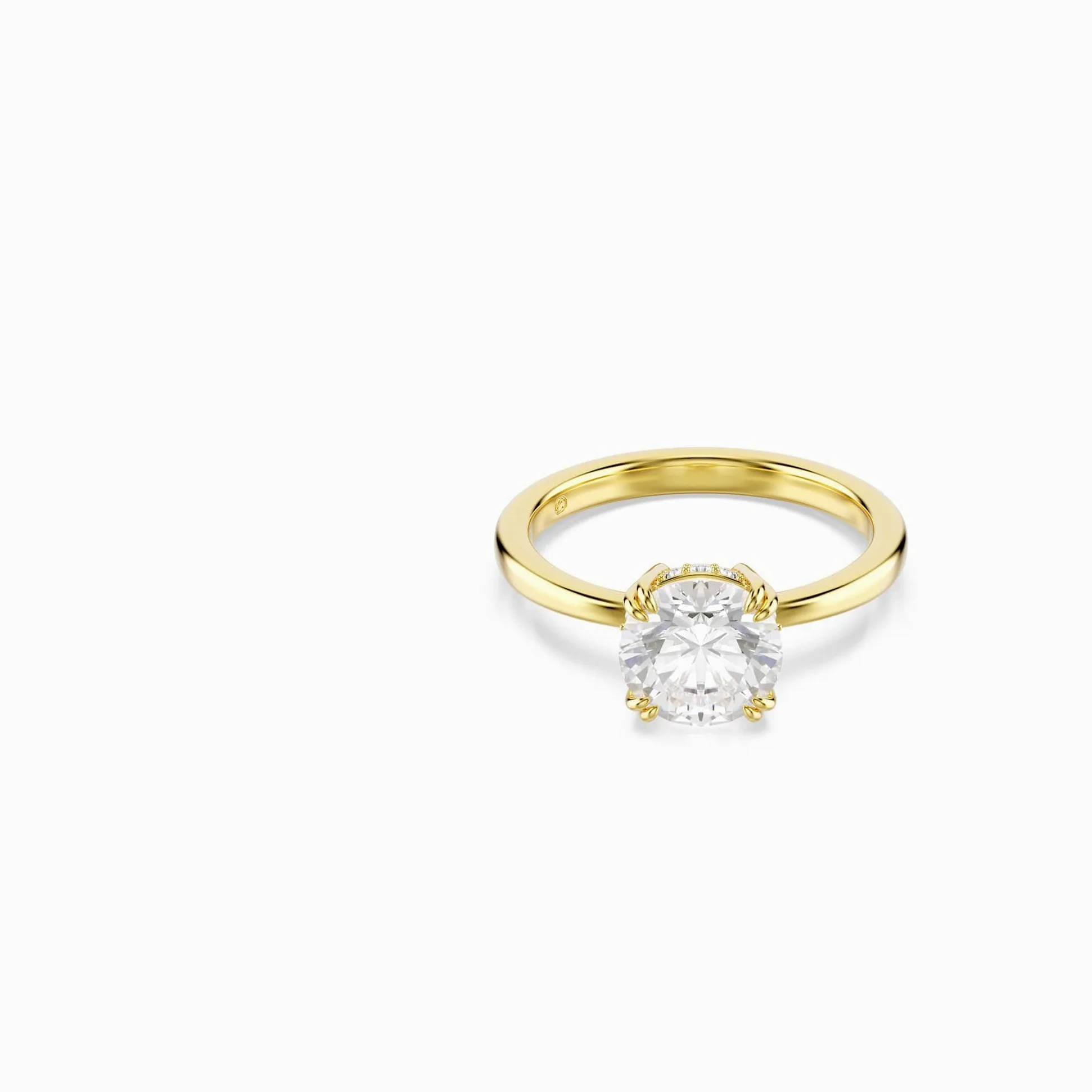 Swarovski Stilla Colección anillo cocktail, talla redonda, blanco