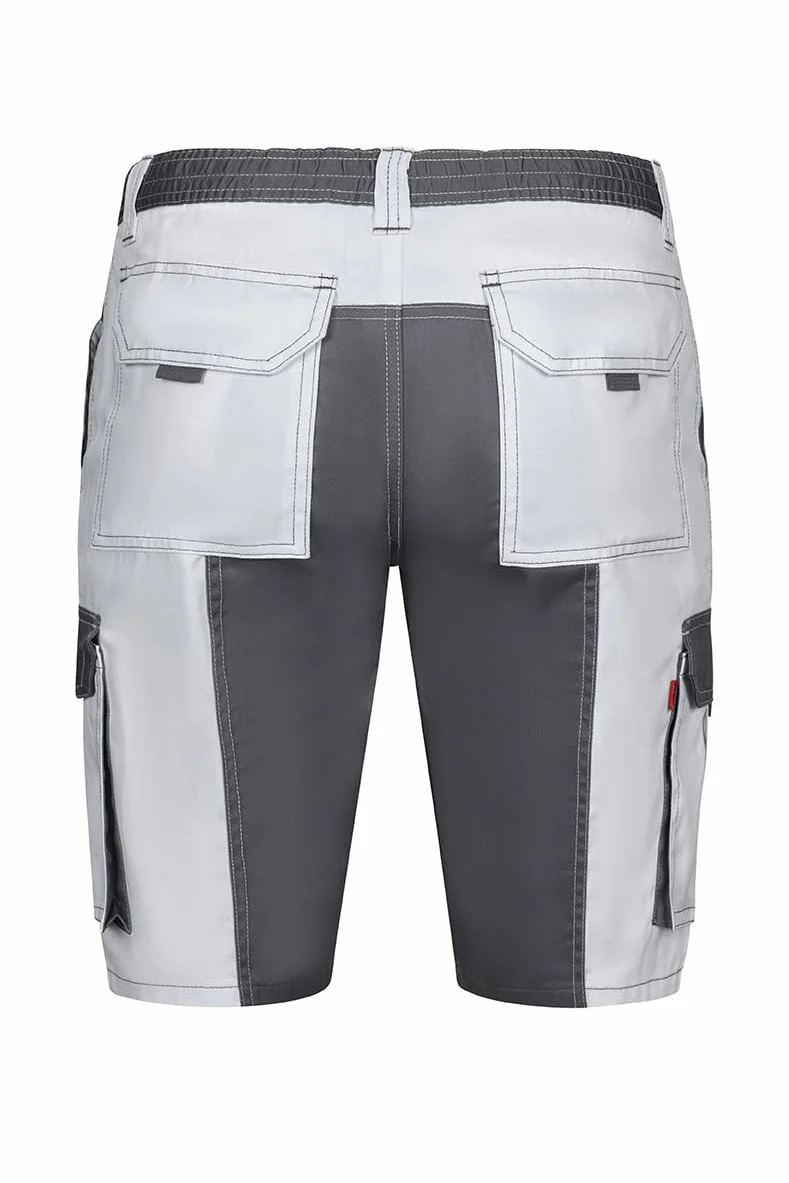 Velilla - 103021B; Bermuda bicolor multibolsillos; color blanco y gris; talla 48