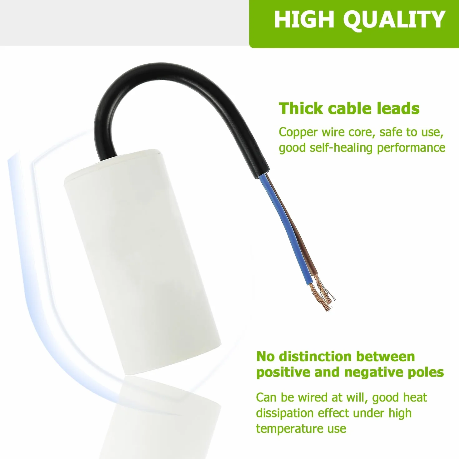 BOJACK CBB60 40uf 450V 50/60HZ Condensador de arranque Motor, condensador de funcionamiento