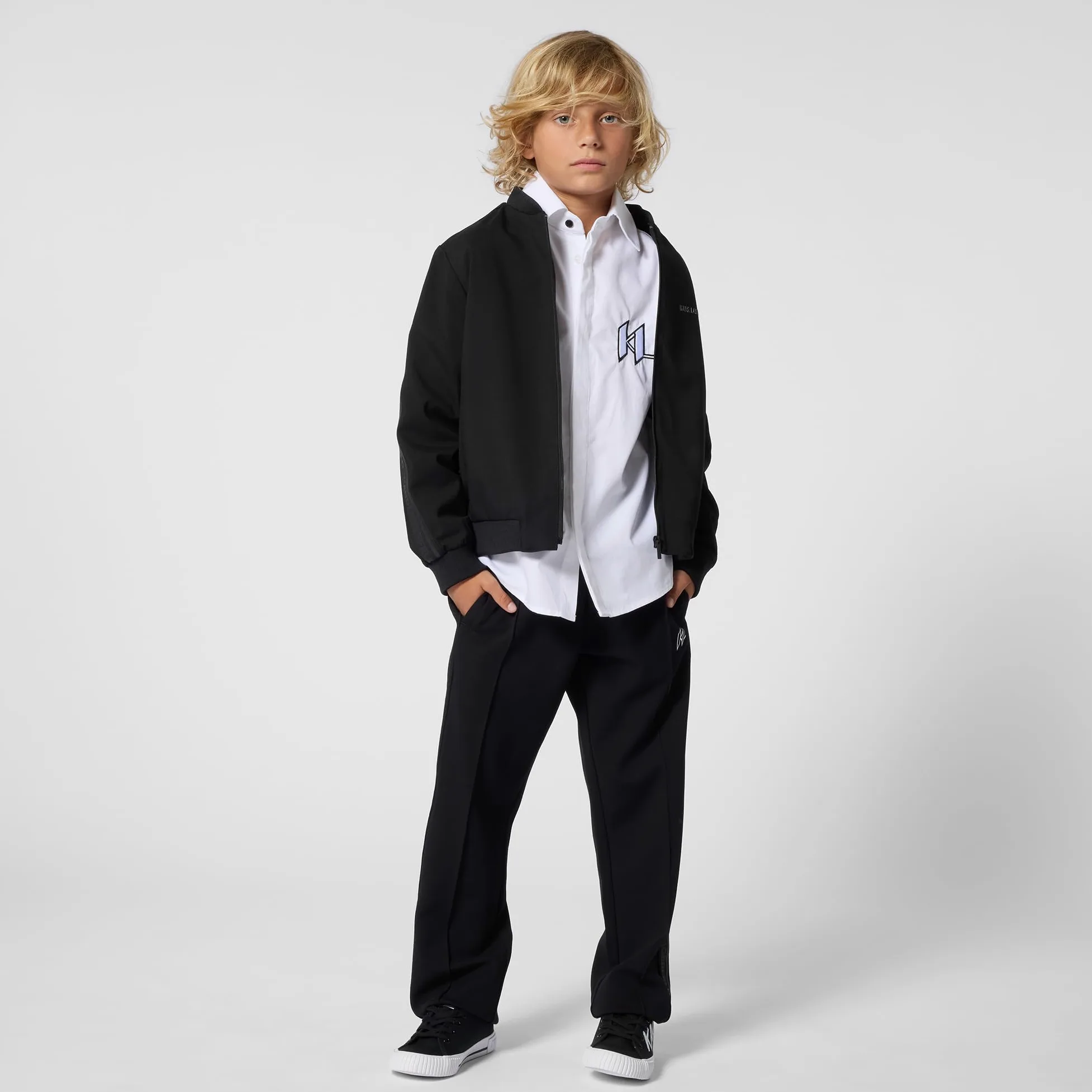 Karl Lagerfeld Pantalones para niño, Negro, 16 años