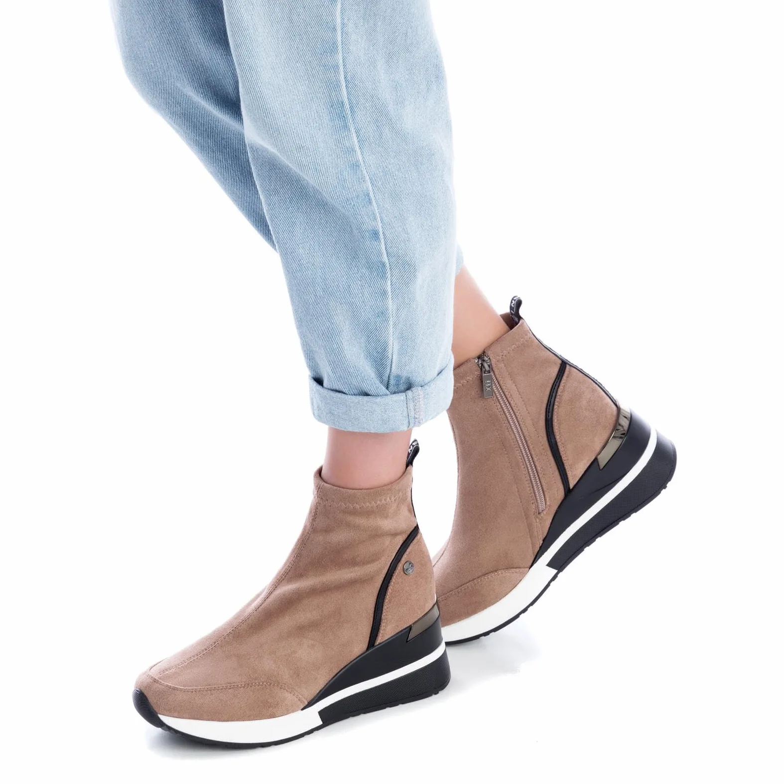 XTI - Botines Planos 140057 Mujer Negro