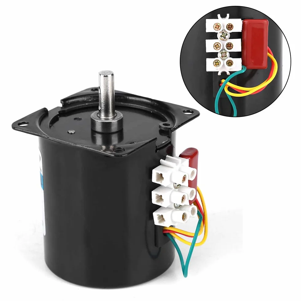 Motor de engranaje síncrono 60KTYZ AC 220V 28W 2.5/20/30/110RPM CW/CCW Control de dirección de par Reducción