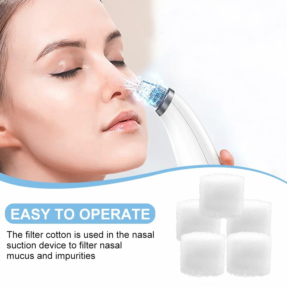 Filtro de algodón para aspirador nasal, accesorios de repuesto, almohadillas redondas