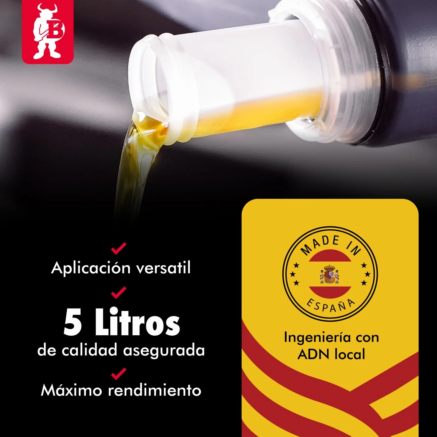 Aceite Hidráulico Industrial HLP ISO-32 5 Litros Alta Resistencia a Presión