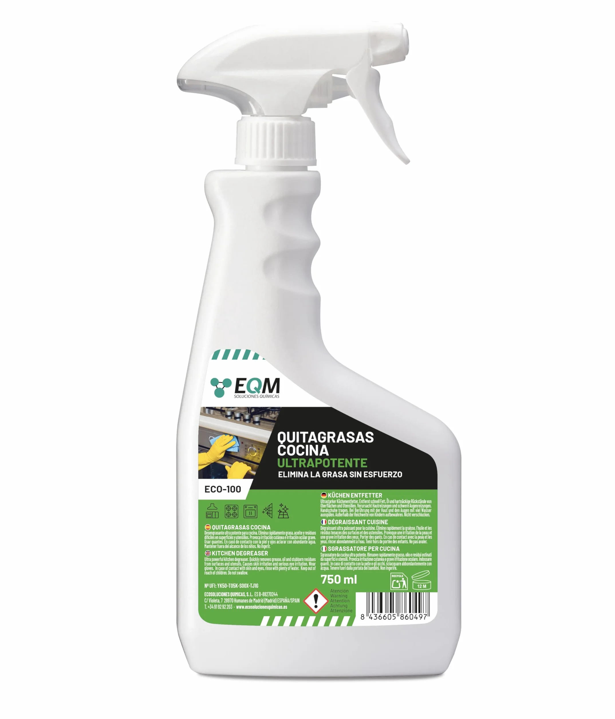 EQM ECO-100 Desengrasante Concentrado 750 ML