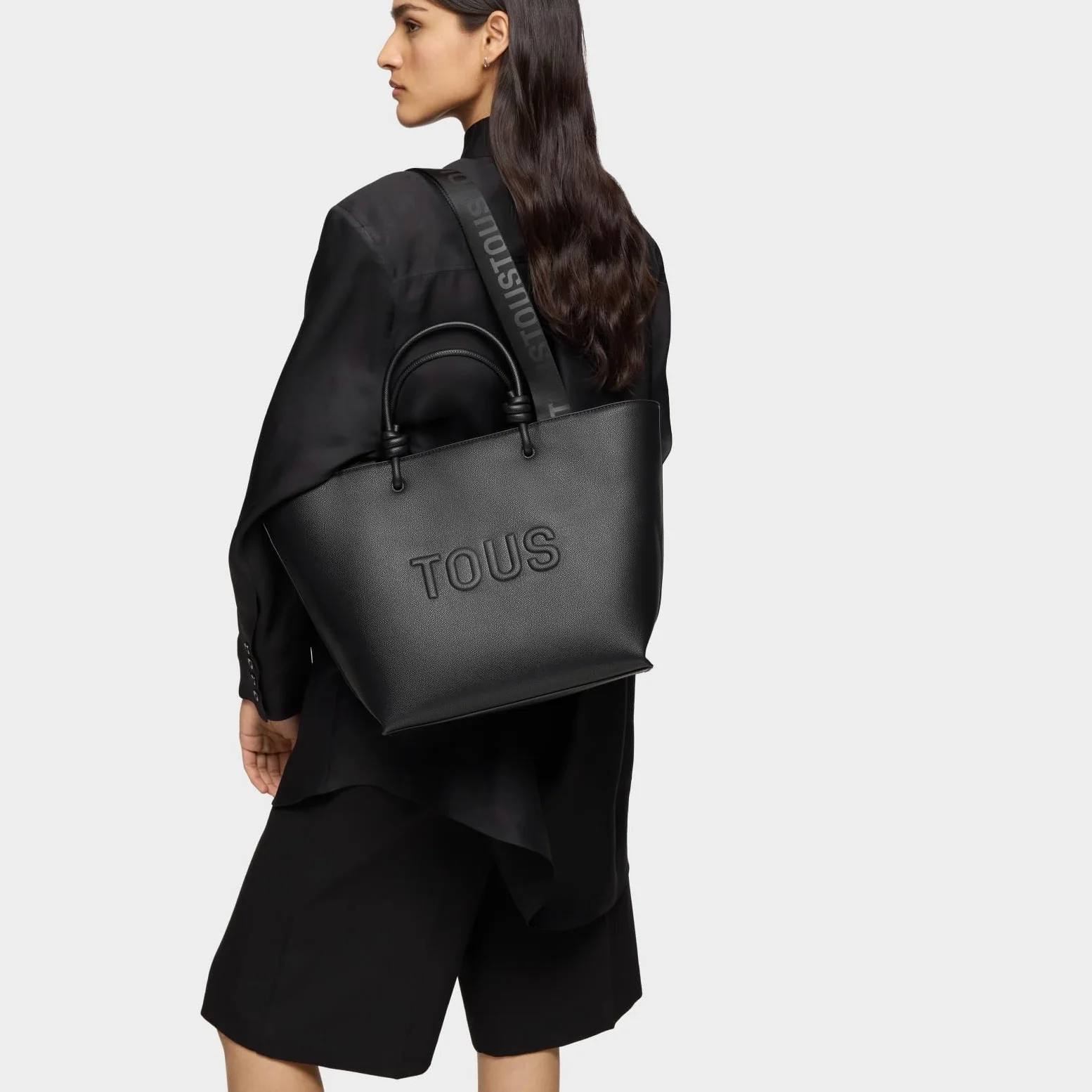 TOUS Capazo Mediano Negro, Para Mujer, Medidas 28,5 x 45 x 17,5 cm, Colección TOUS La Rue New