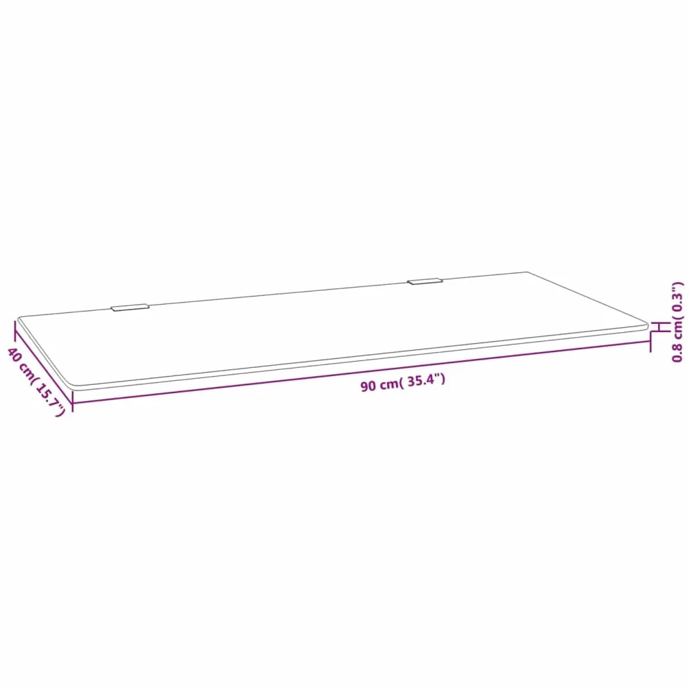 vidaXL Panel de Privacidad para Urinario de Pared, Vidrio Templado Negro 90x40 cm
