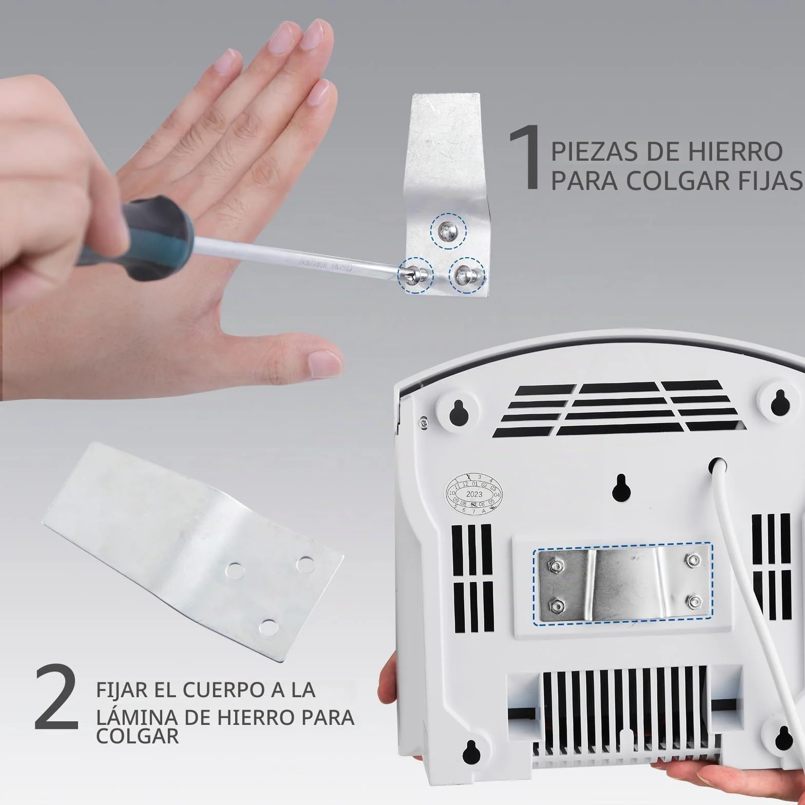 Secamanos Automático de Pared 220V 2000W Blanco con Luz Piloto