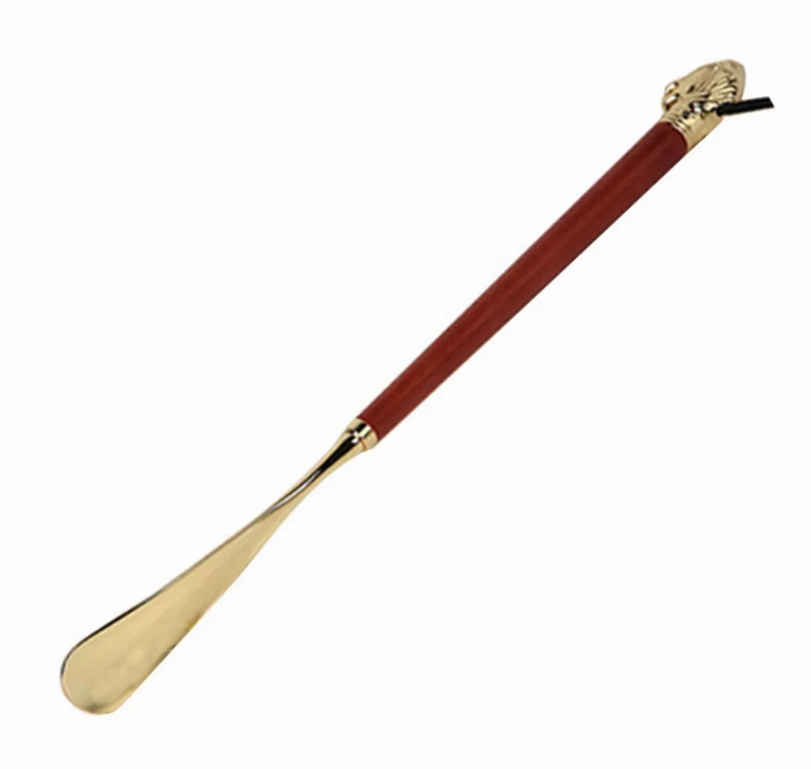 Calzador, Calzador de Alto Grado, Calzador Mango Largo Metal y Madera(Brown Lion 58cm)