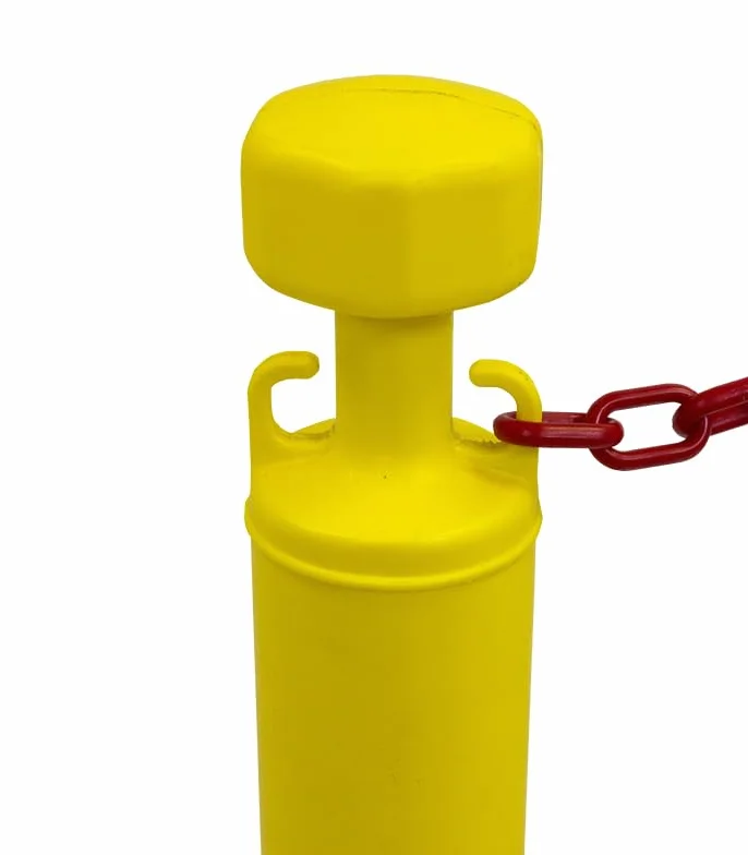 Poste Separador Amarillo de Alta Visibilidad con Base Rellenable EberSign