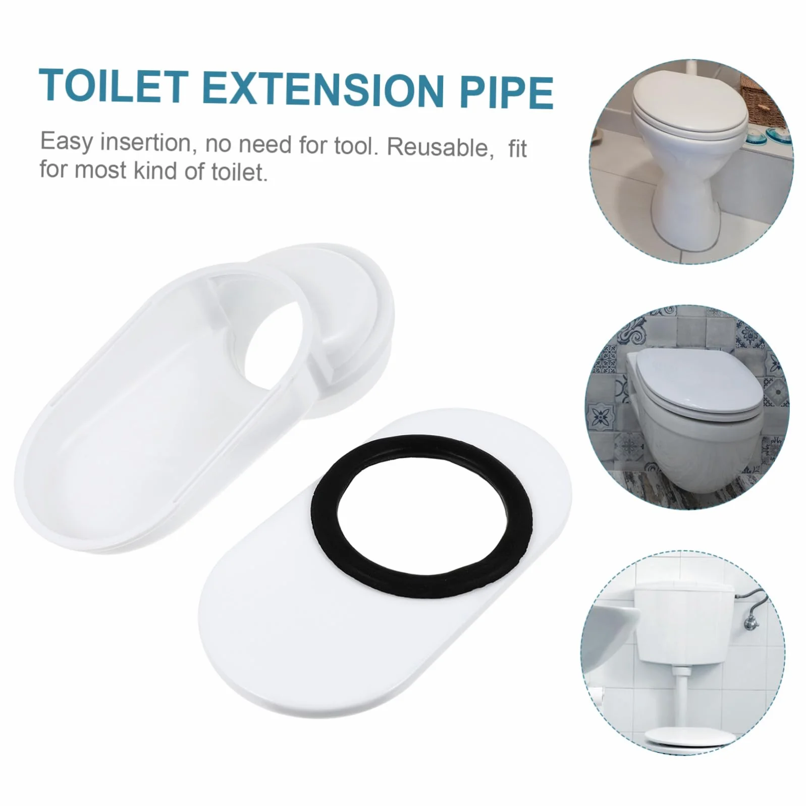 Kit Desplazador de Desagüe para Inodoro Compatible con Salidas Antiobstrucción Antileakage