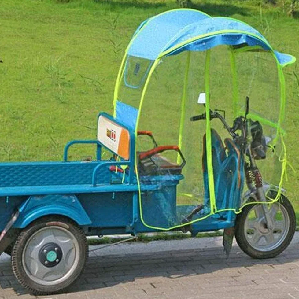 Cubierta para la lluvia Movilidad Scooter Sol Lluvia Viento Cubierta Coche eléctrico Prevenir paraguas, Universal Coche Motor Scooter Paraguas Movilidad Parasol Cubierta para la lluvia Impermeable (A)