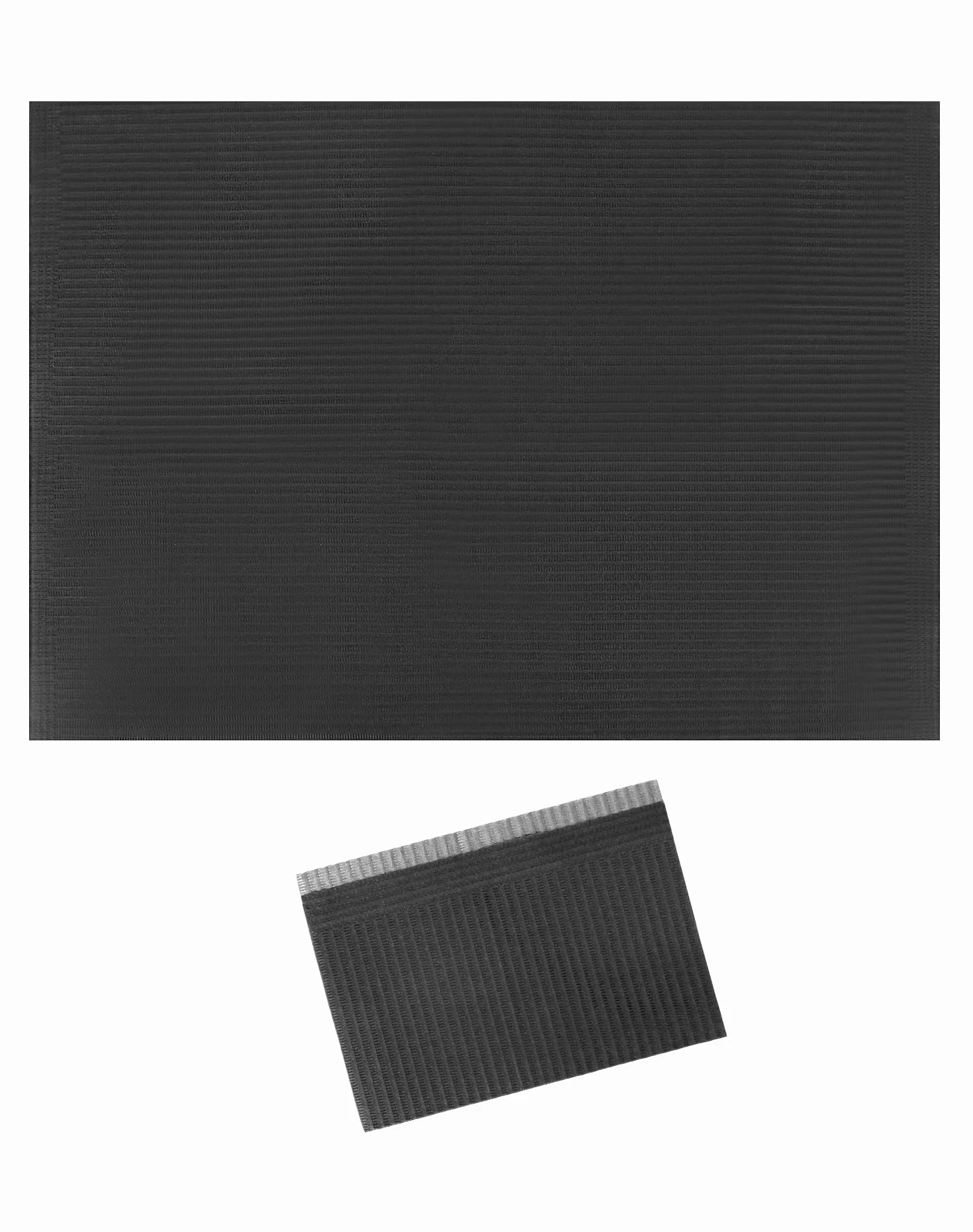 QWORK Baberos Desechables Impermeables 125 Piezas 33x45 cm 3 Capas Negros