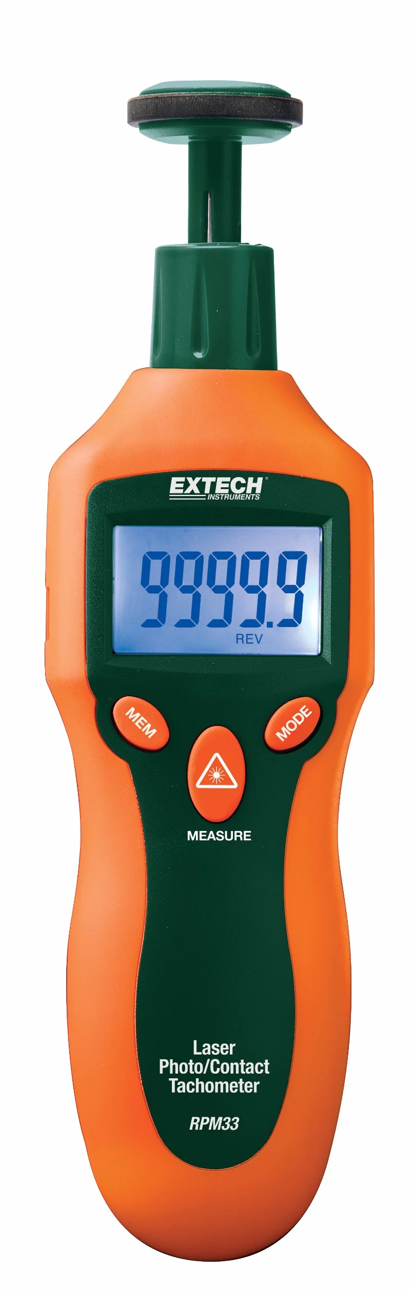 Extech RPM33 Tacómetro contacto y foto láser