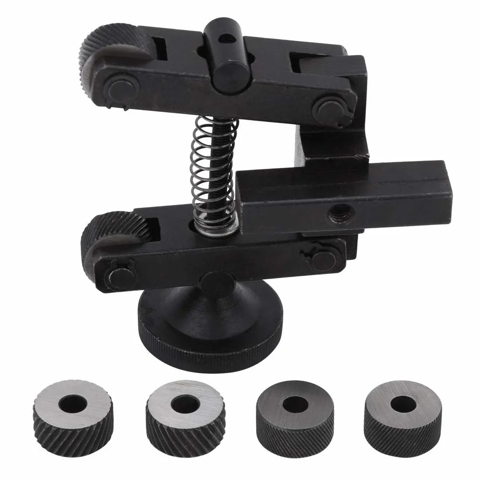 Juego de Moleteado de Doble Rueda, Acero Ajustable, 0.8mm/1.2mm Ruedas Lineales