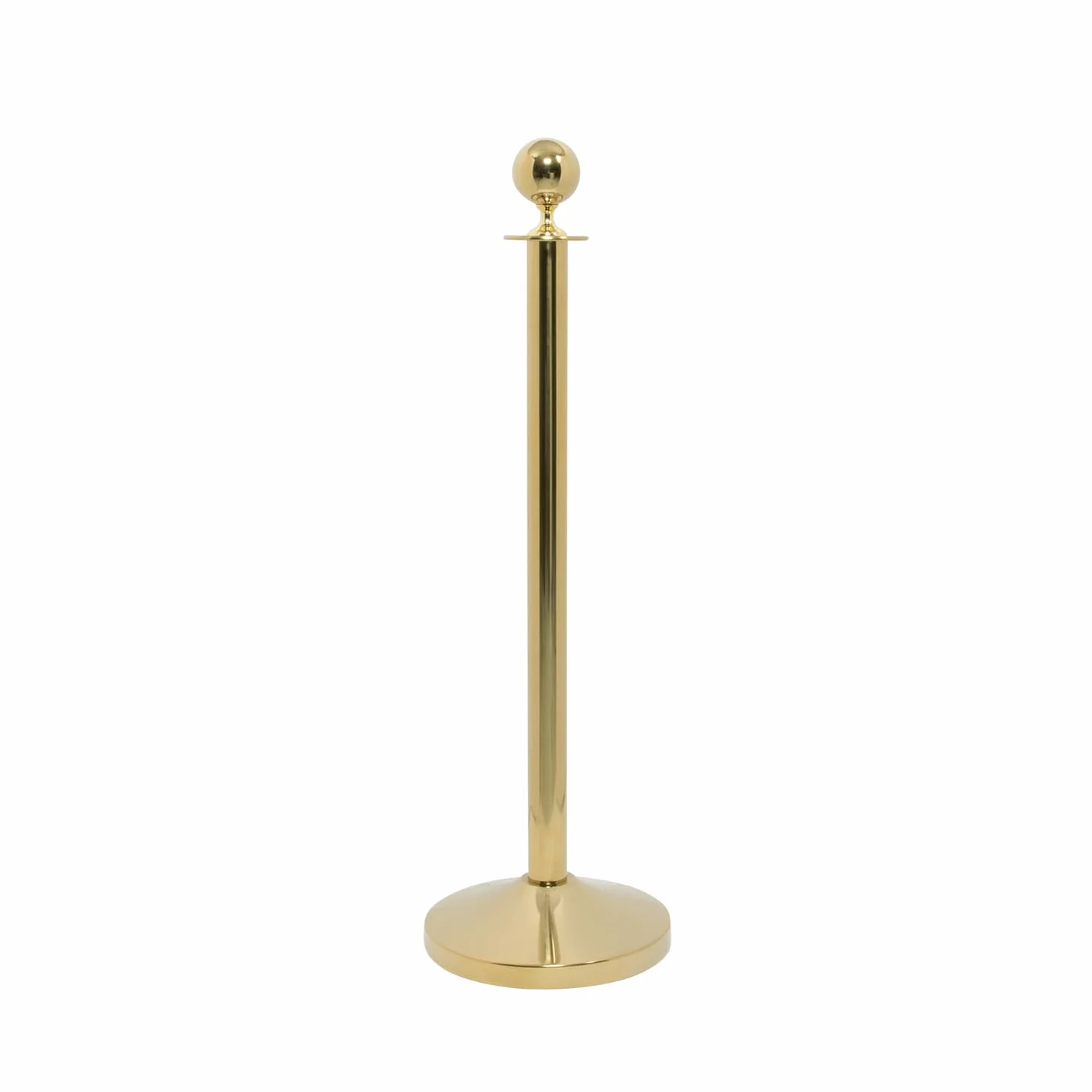 SECURIT Poste con Base para Sistema de Barrera Clásico Acero Inoxidable Acabado Dorado H. 95 cm