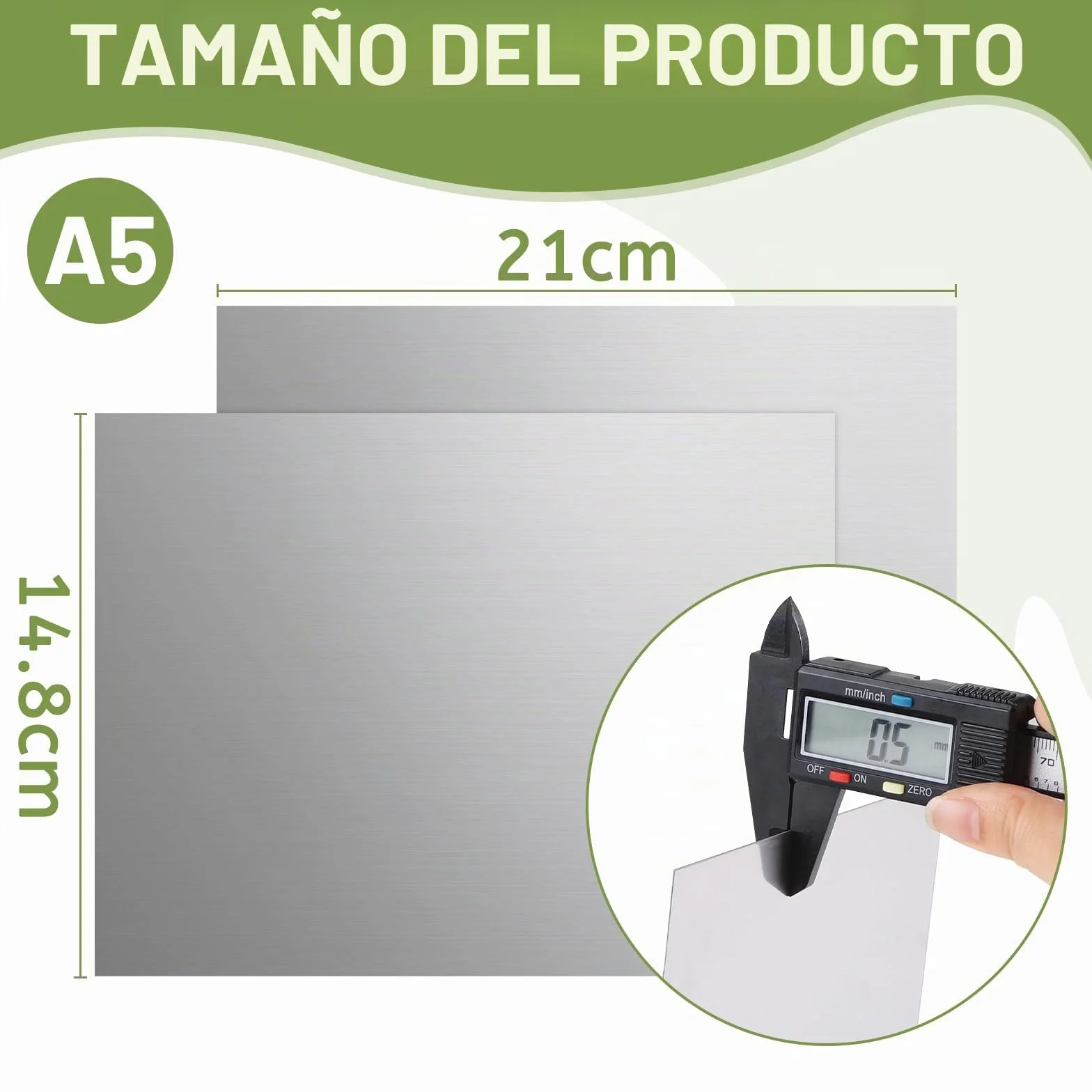 LALAGO 2 piezas 21 x 14,8cm Chapa de Acero Inoxidable 304, Placas A5 0,8mm para Soldadura y Bricolaje