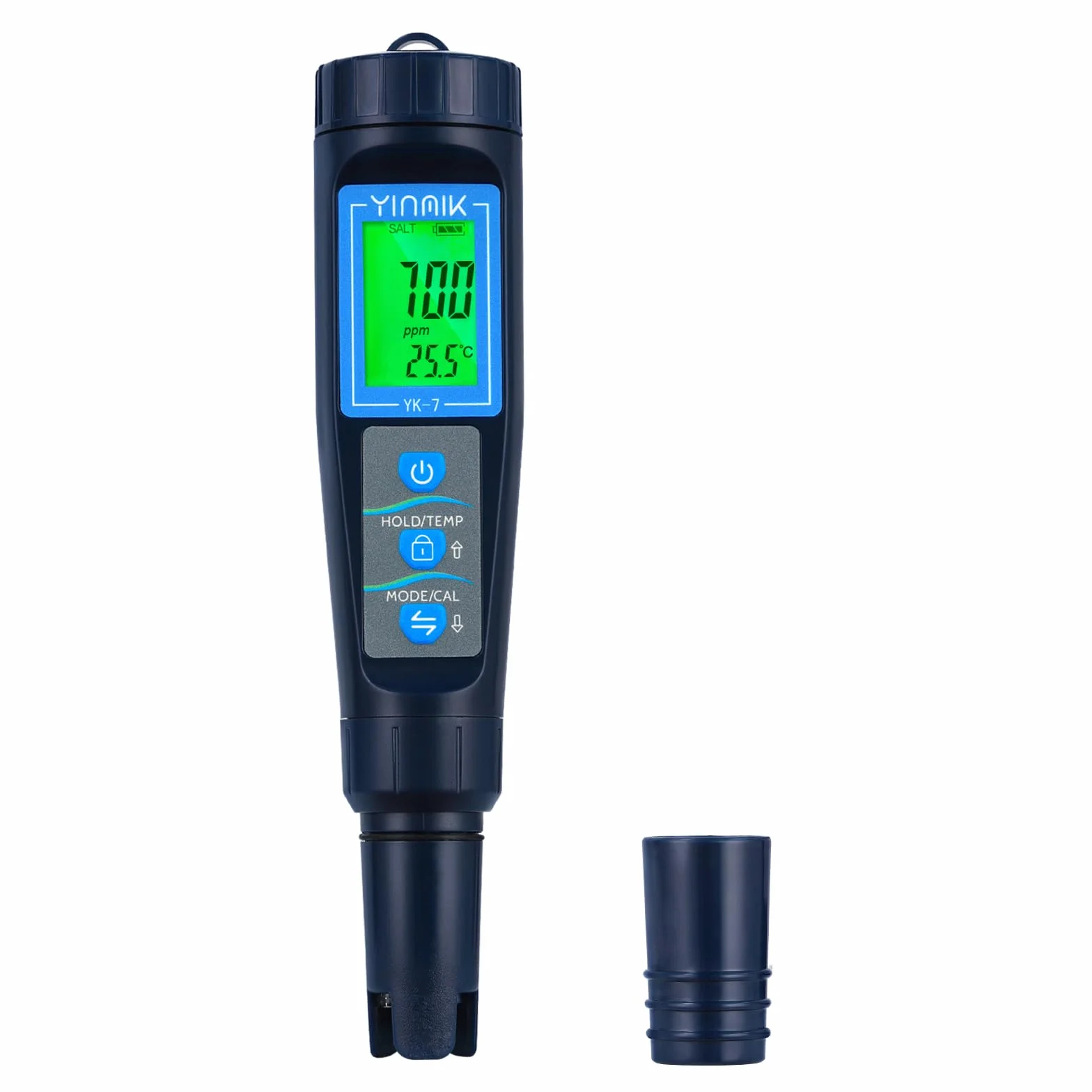 5 en 1 Medidor de pH Salinidad TDS EC Temp para Piscina de Agua Salada, Acuario Koi, Hidropónico