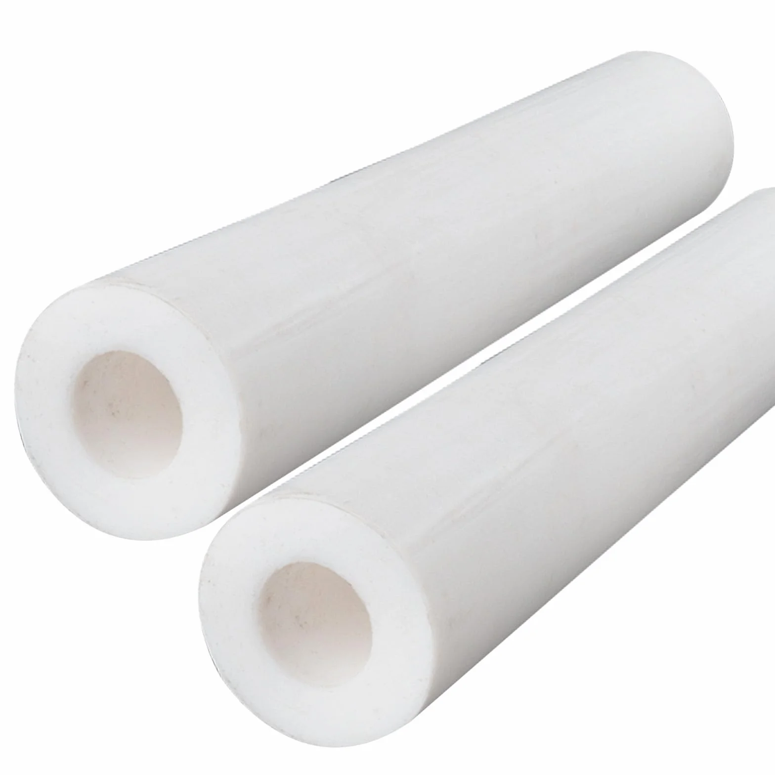 POM Tubos de Plástico Técnico, Pack de 2 Barras Huecas de 500mm, Acetal de Alta Resistencia para Torno, 25mm x 16mm