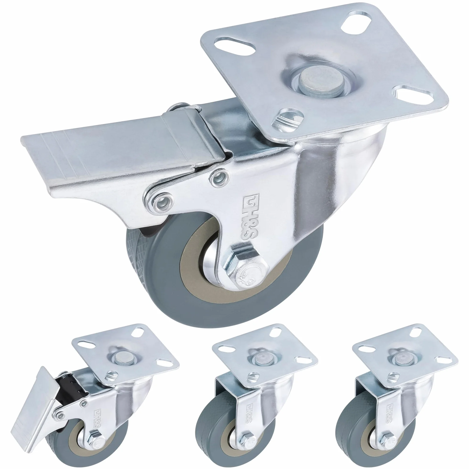 Ruedas para Muebles Pesados 50mm con Freno 4uds