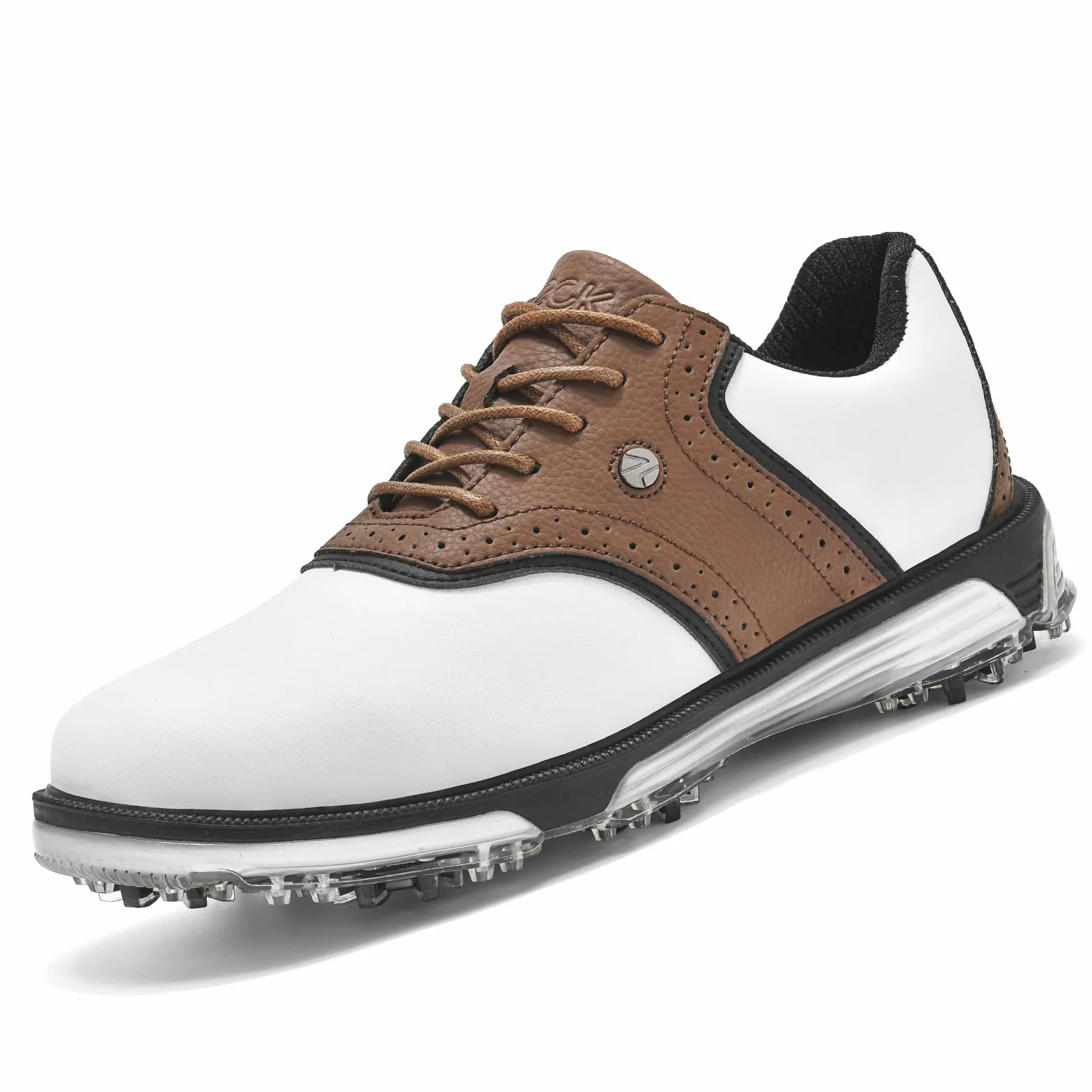 ULTIANT Zapatos de Golf para Hombre, Impermeables y Confortables, Diseño Clásico con Suela Antideslizante, Respirantes y Ligeros, Ideales para Juego y Entrenamiento de Golf en Campo