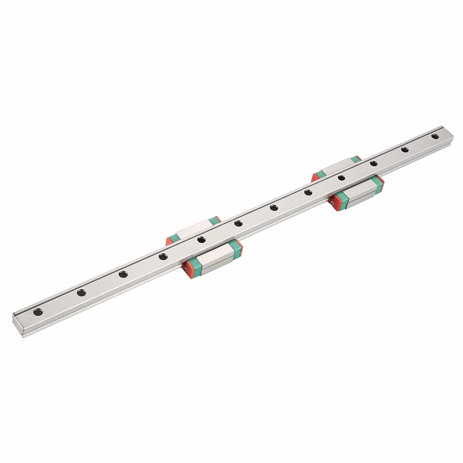 Riel De Guía Lineal En Miniatura MGN12 300mm 12mm Ancho 2 Bloques Deslizantes MGN12B Contacto 4 Puntos