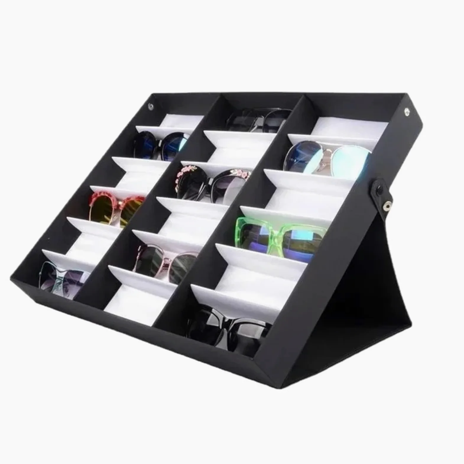 organizador gafas de sol Bandeja for 18 gafas, expositor de sol, organizador, soporte for